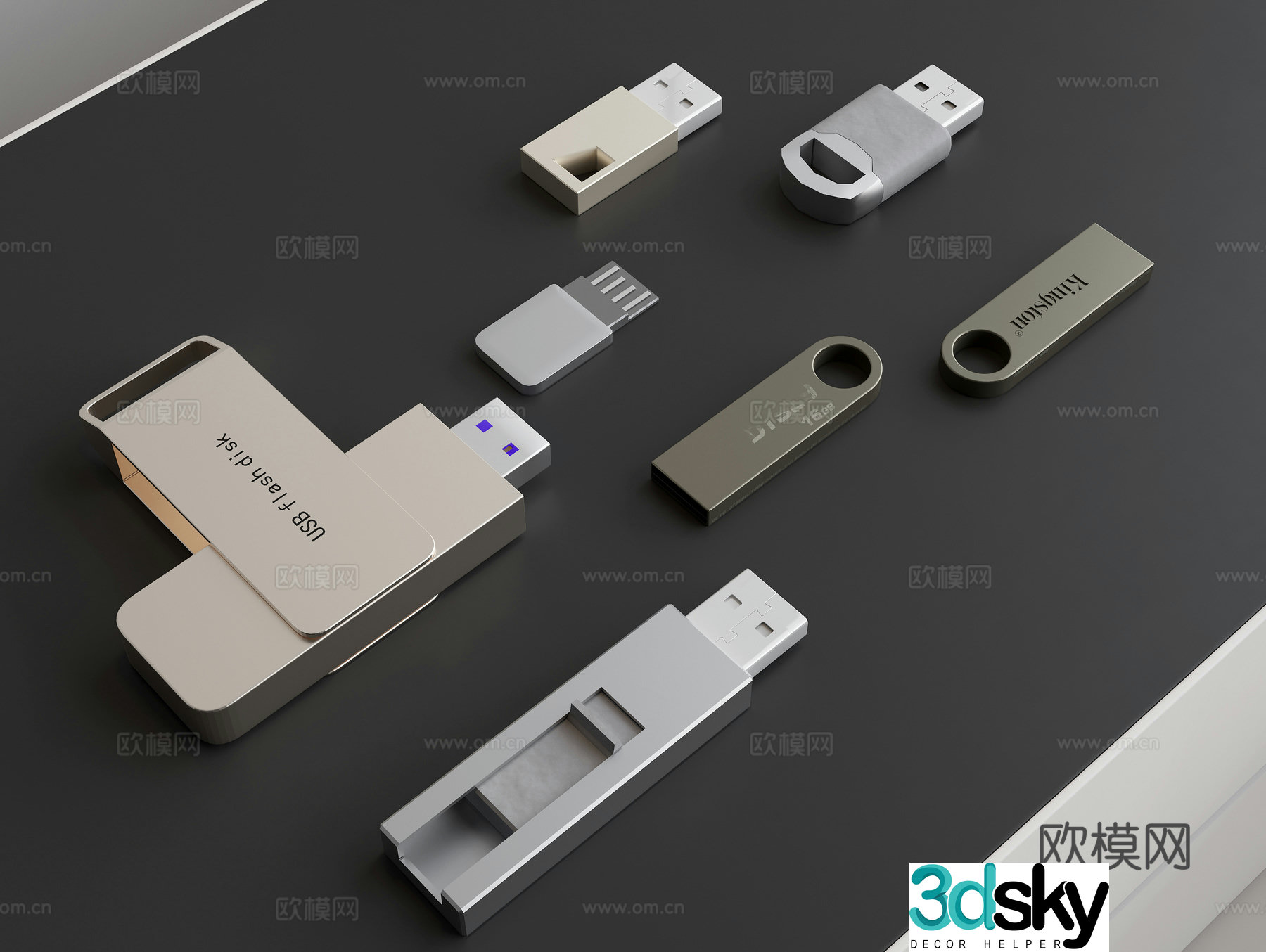 Computer USB drive storage USB drive 3D model