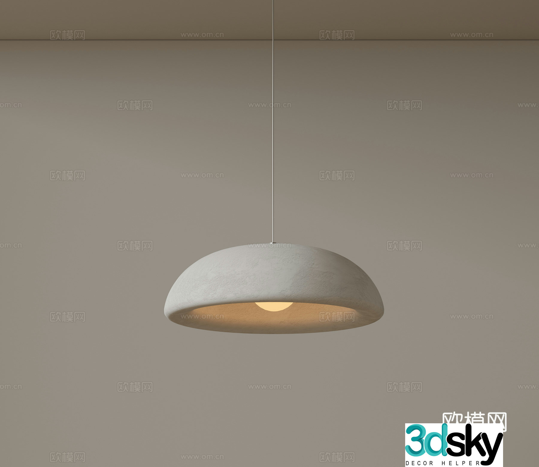 Modern medieval style chandeliers minimalist chandeliers Nordic simple chandeliers bedroom bedside chandeliers single head 3D model