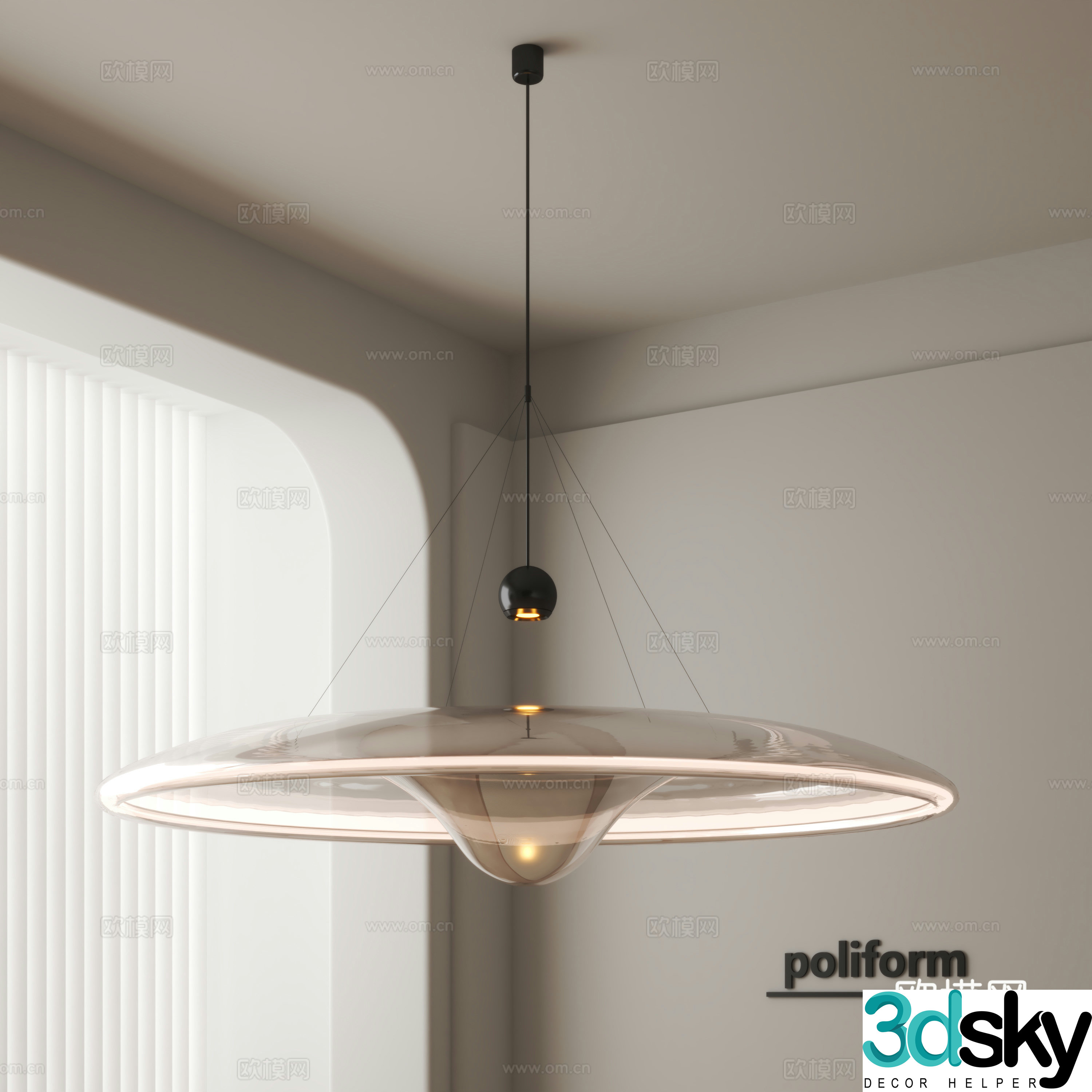 Modern chandelier 3d model