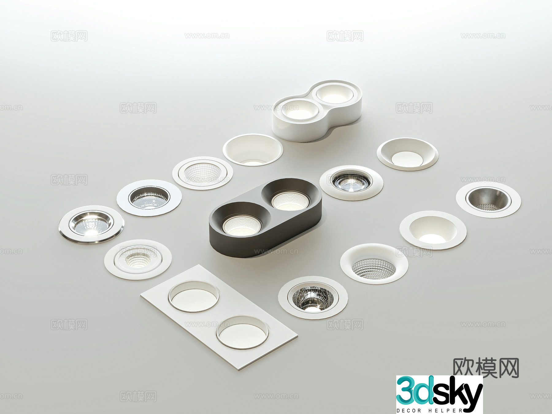 Modern downlight spotlight 3d model