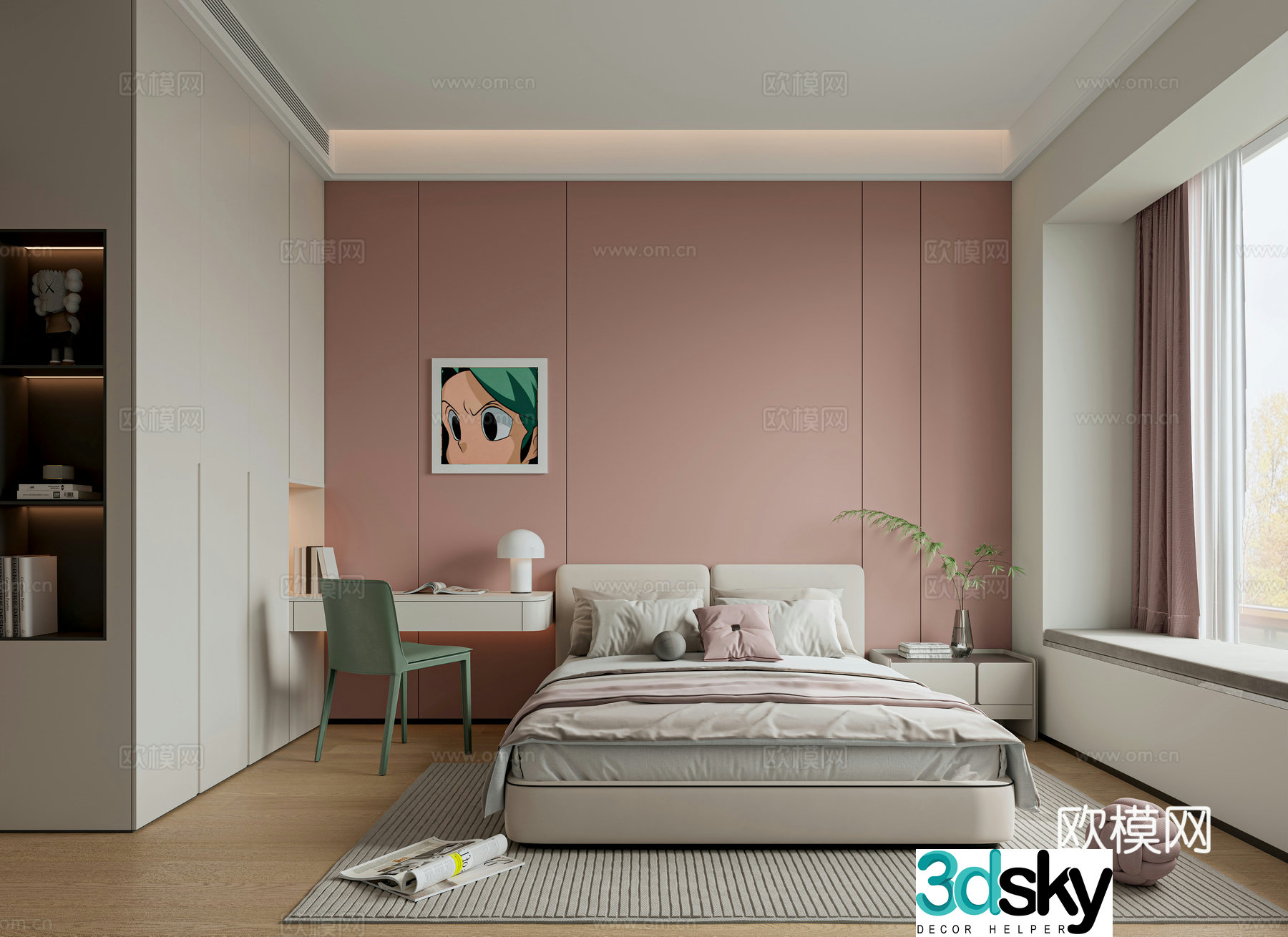 Modern children’s room kids room 3d model