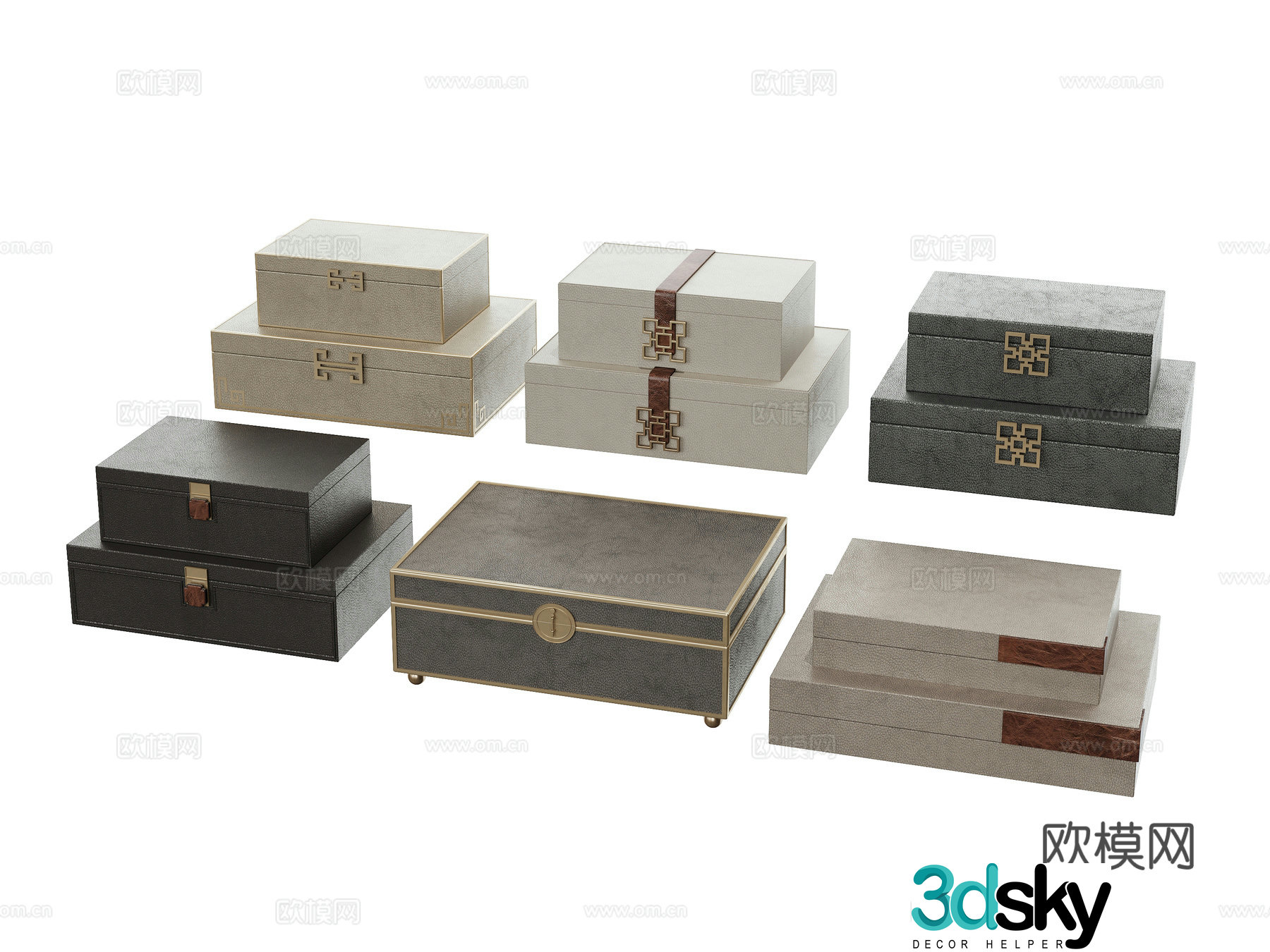 New Chinese jewelry box 3D model