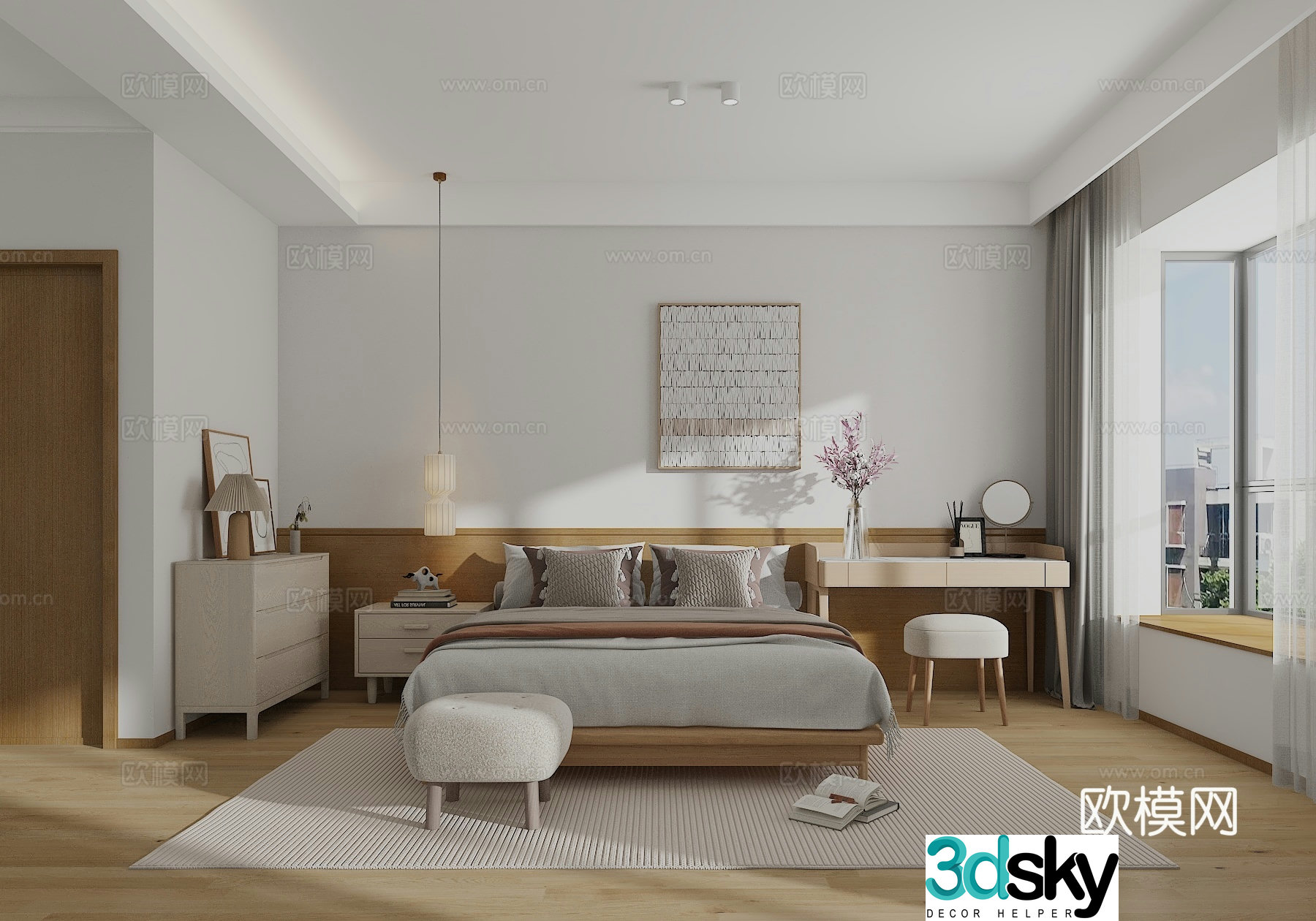 Modern bedroom 3d model