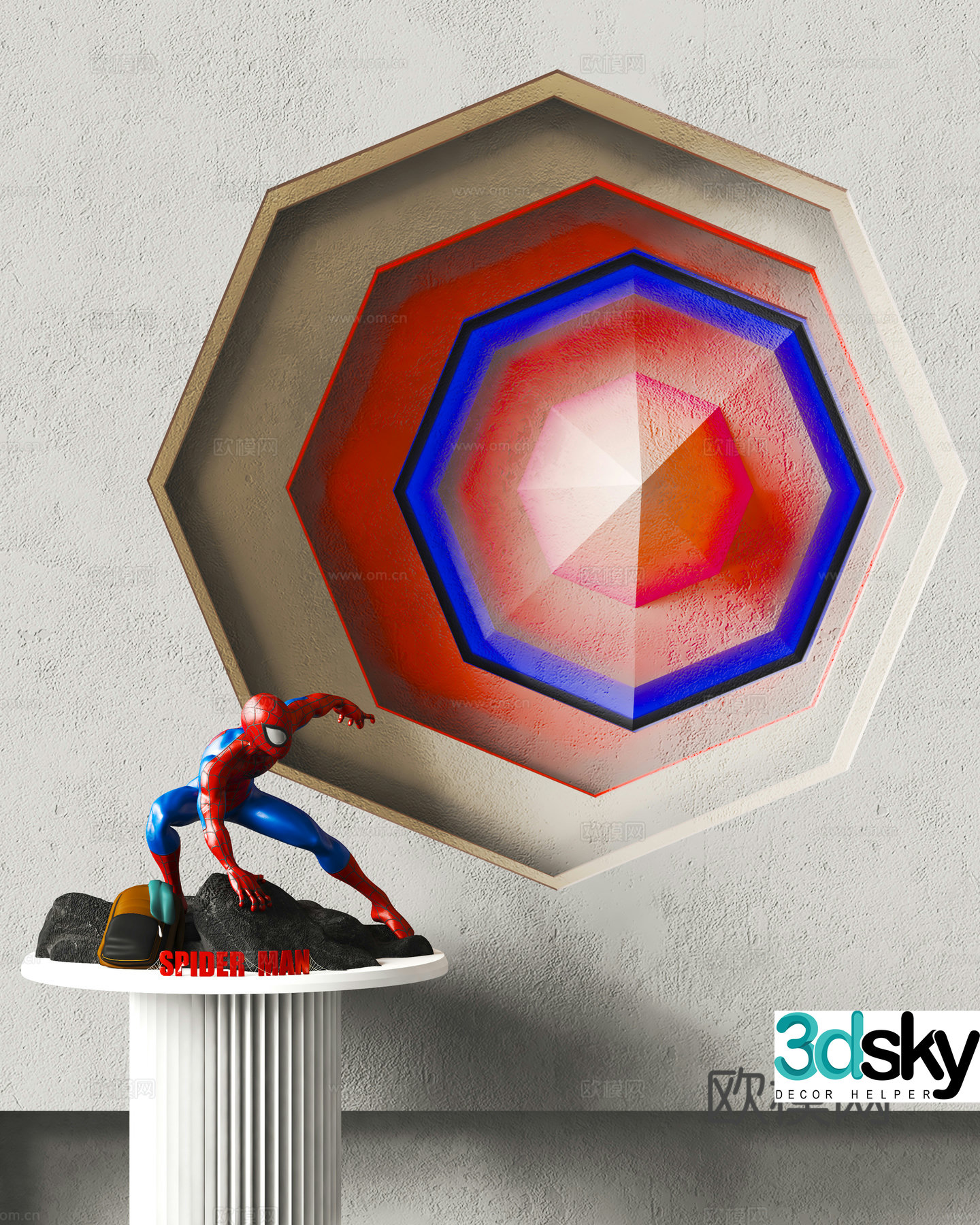 Modern wall decoration 3d model