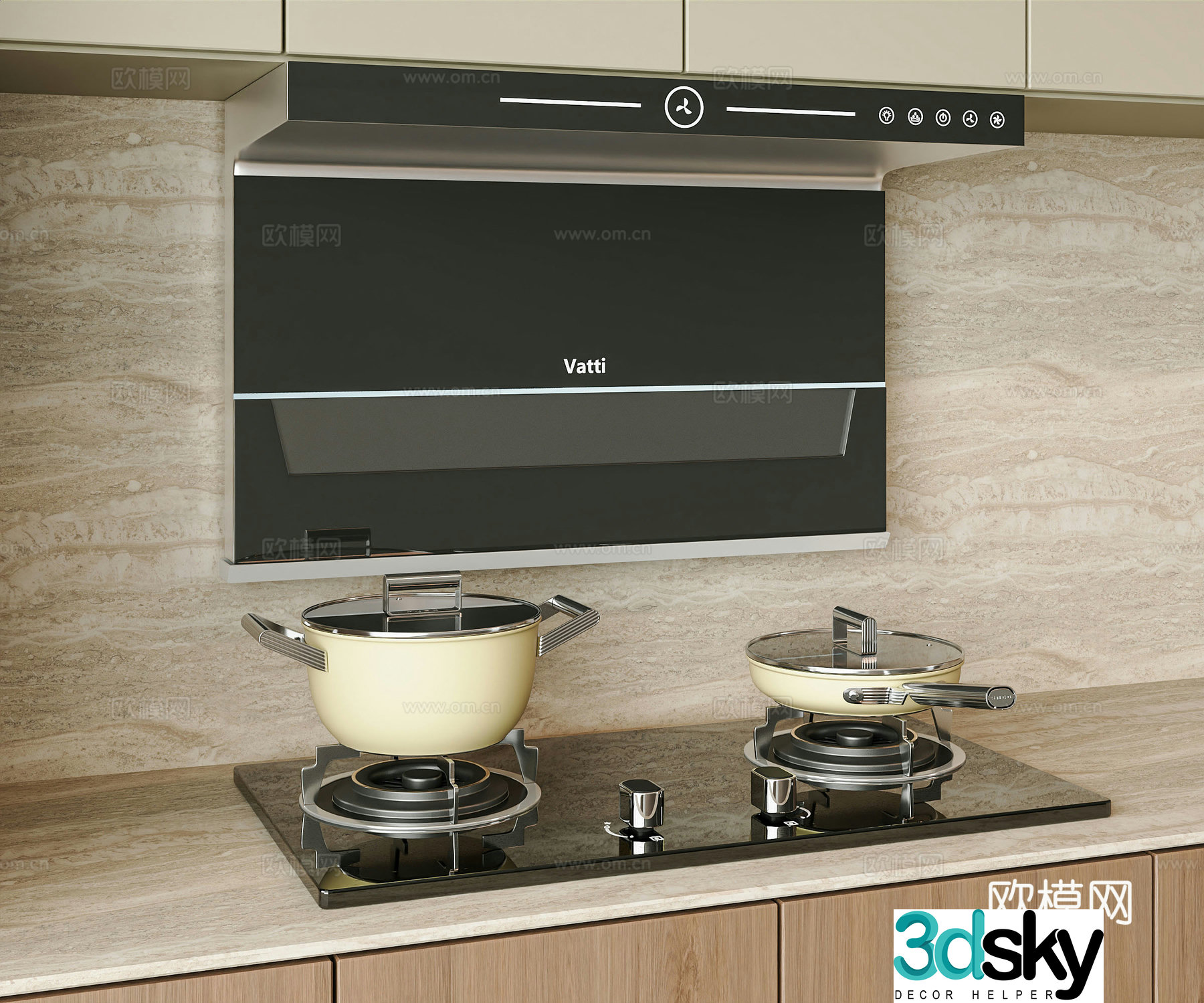 SIEMENS modern range hood 3d model