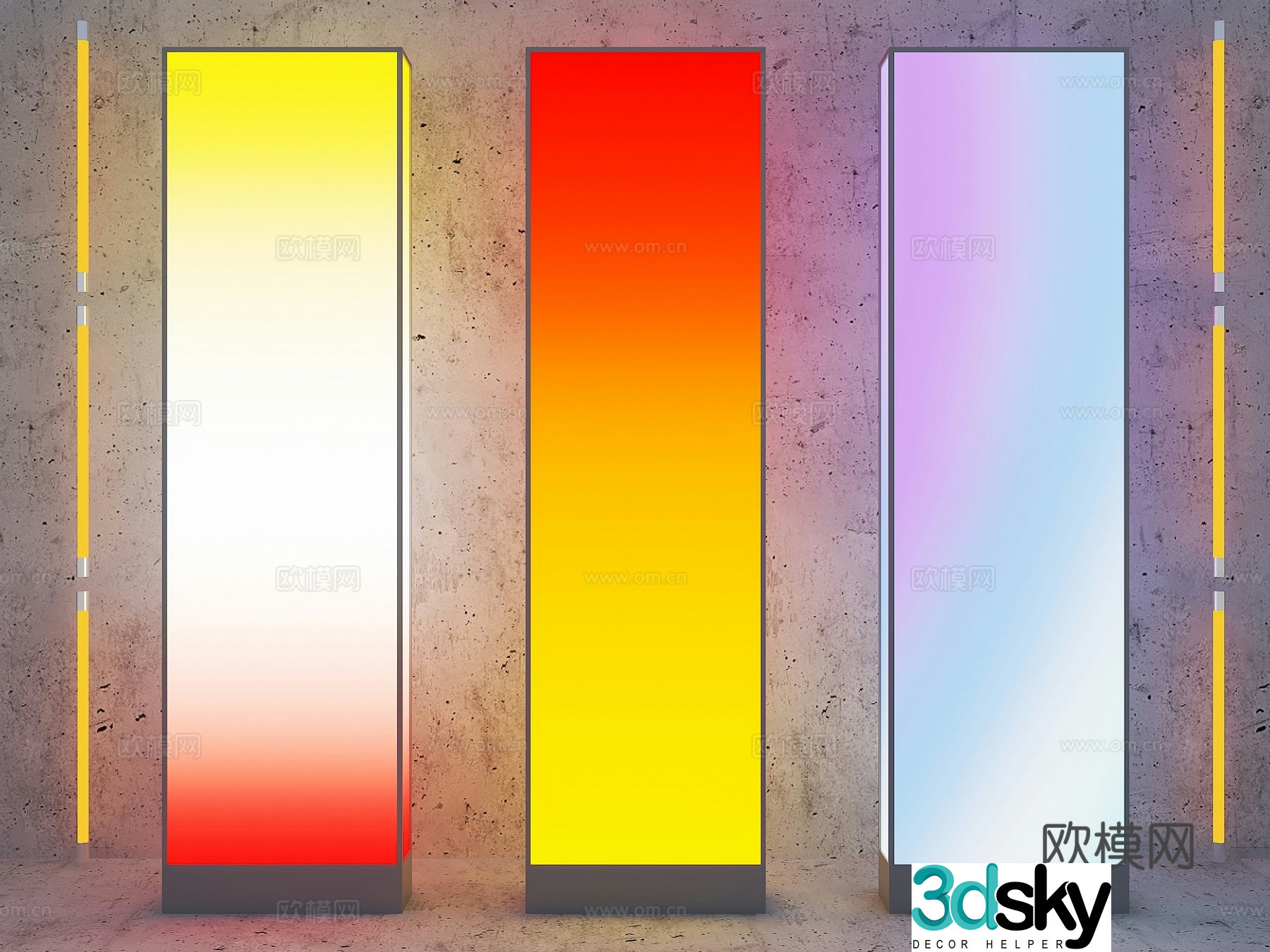 Decorative light Gradient light box Kabuki light box Fantasy light box Colorful light box Acrylic light box 3D model