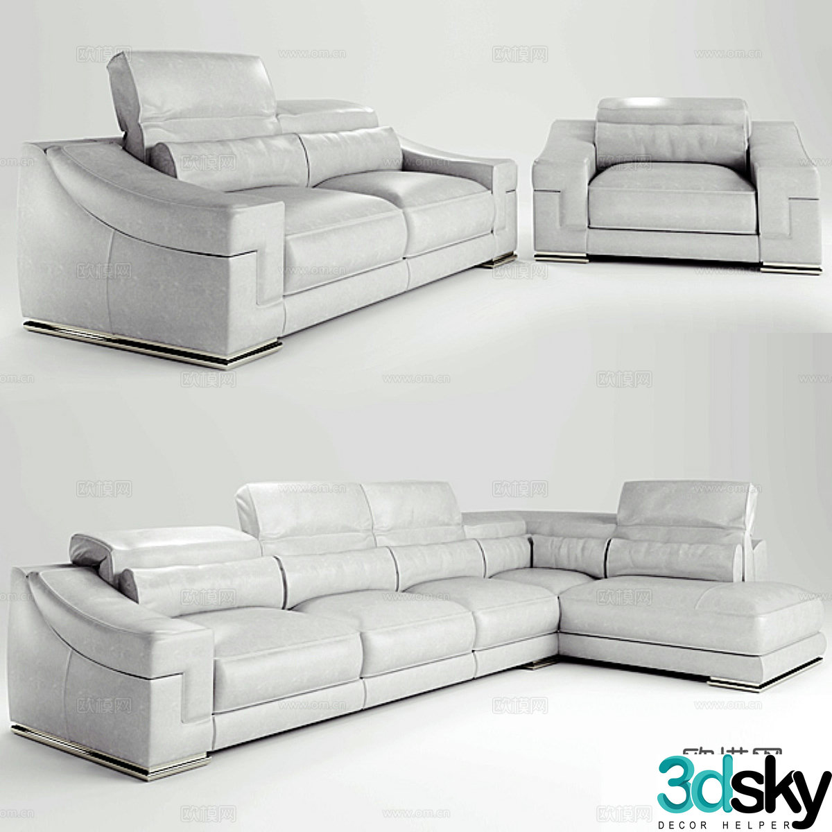 Wonderful and chair Relotti California 3d model