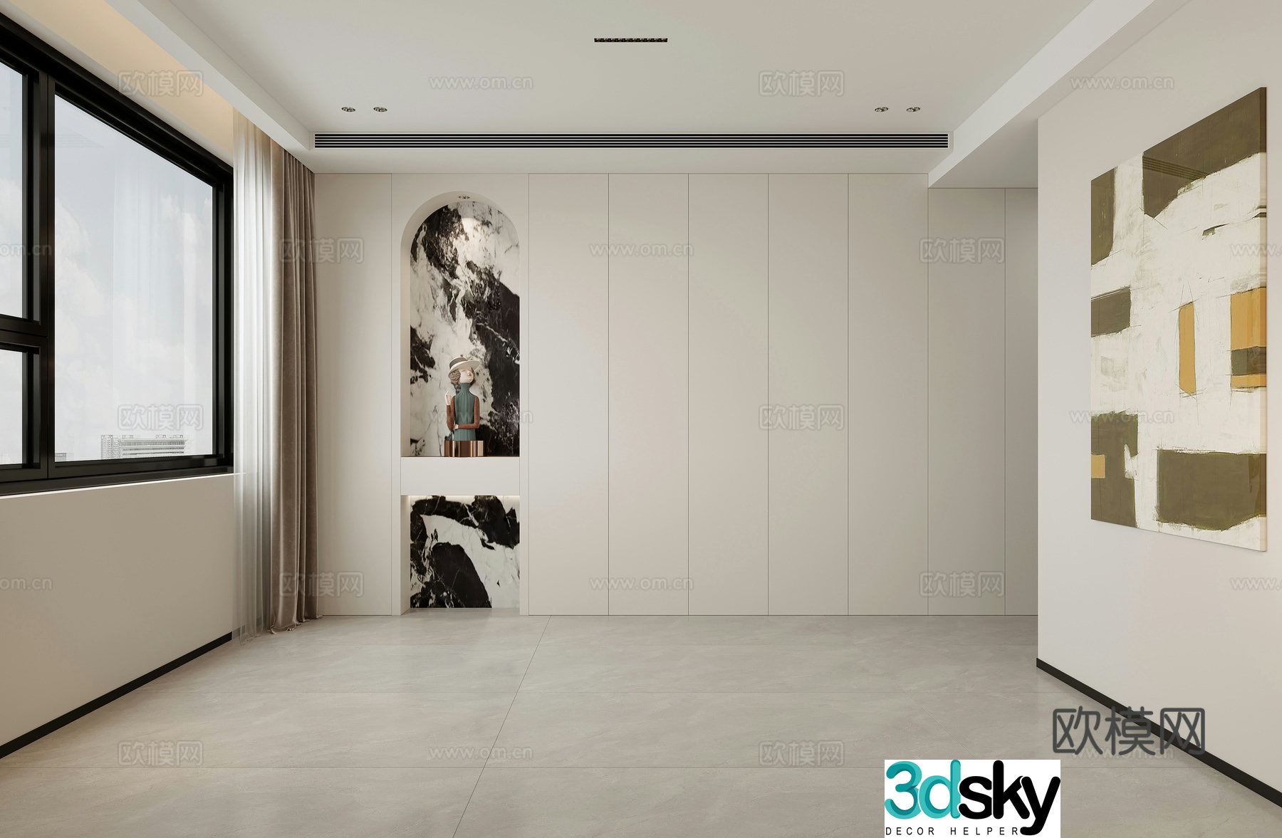 Modern wardrobe cloakroom storage cabinet decorative cabinet wine cabinet entrance cabinet G5373d model