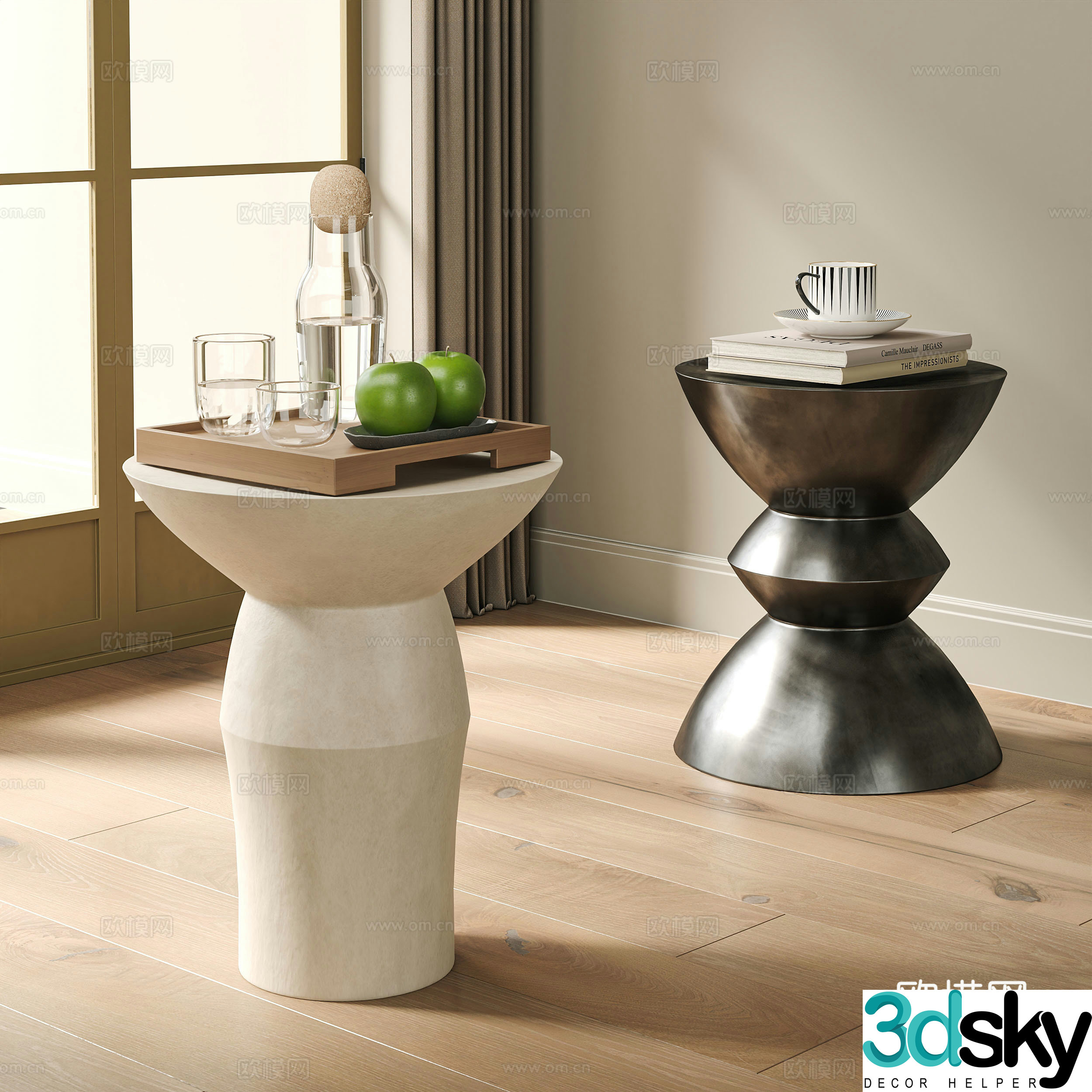 Modern side table 3D model