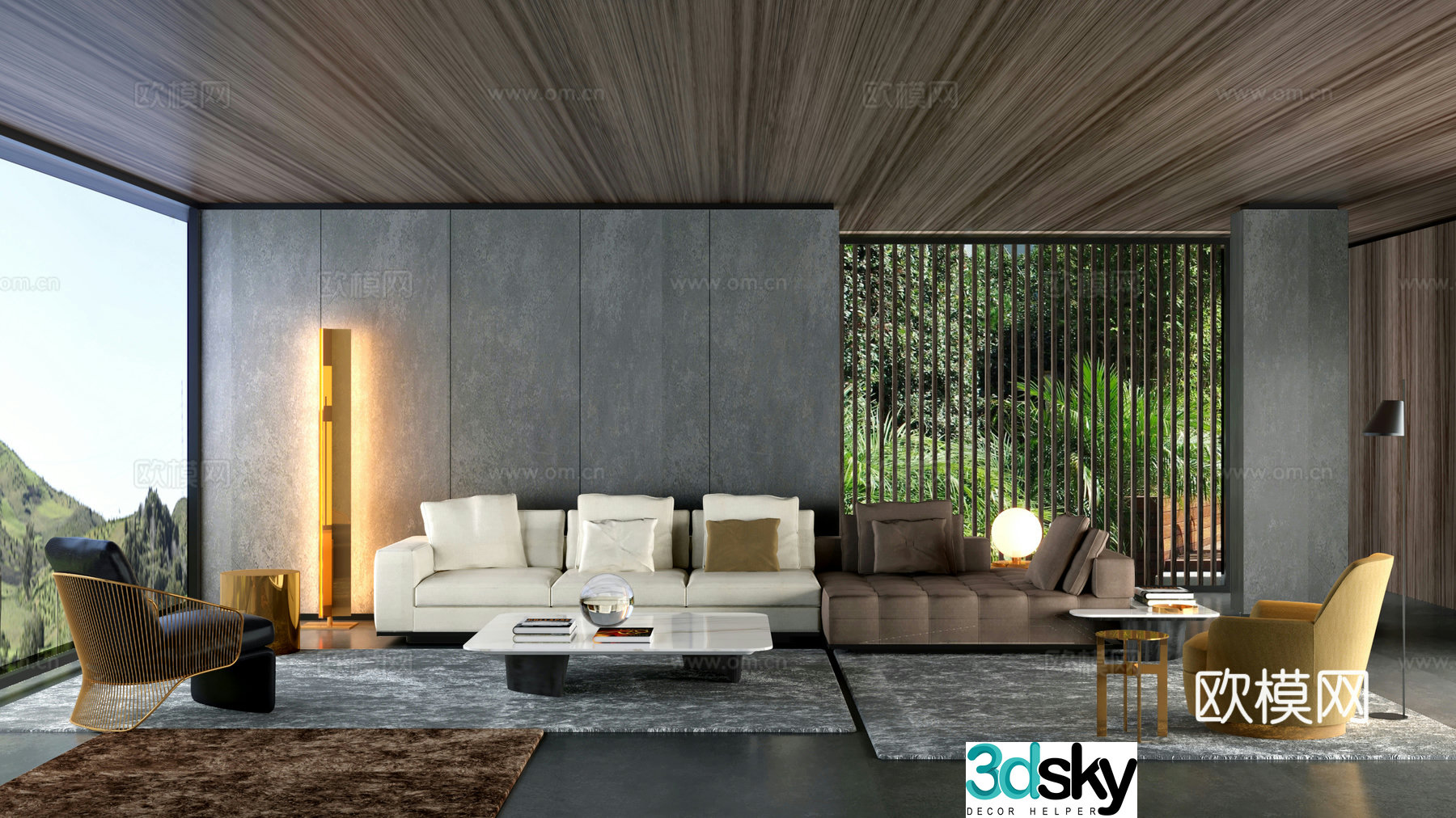 Lawrence “Clan Lawrence Sofa Combination 3D Model