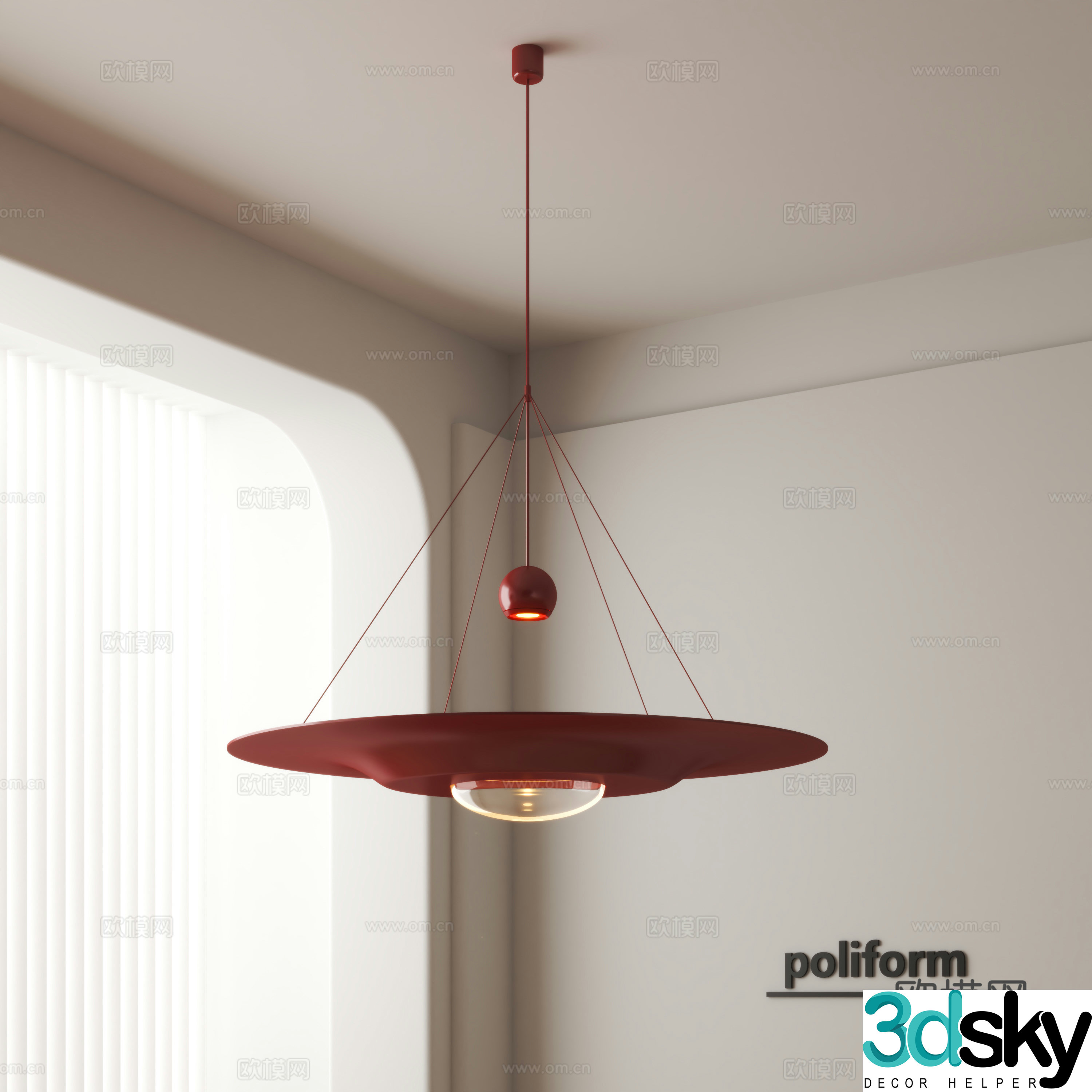 Modern chandelier 3d model