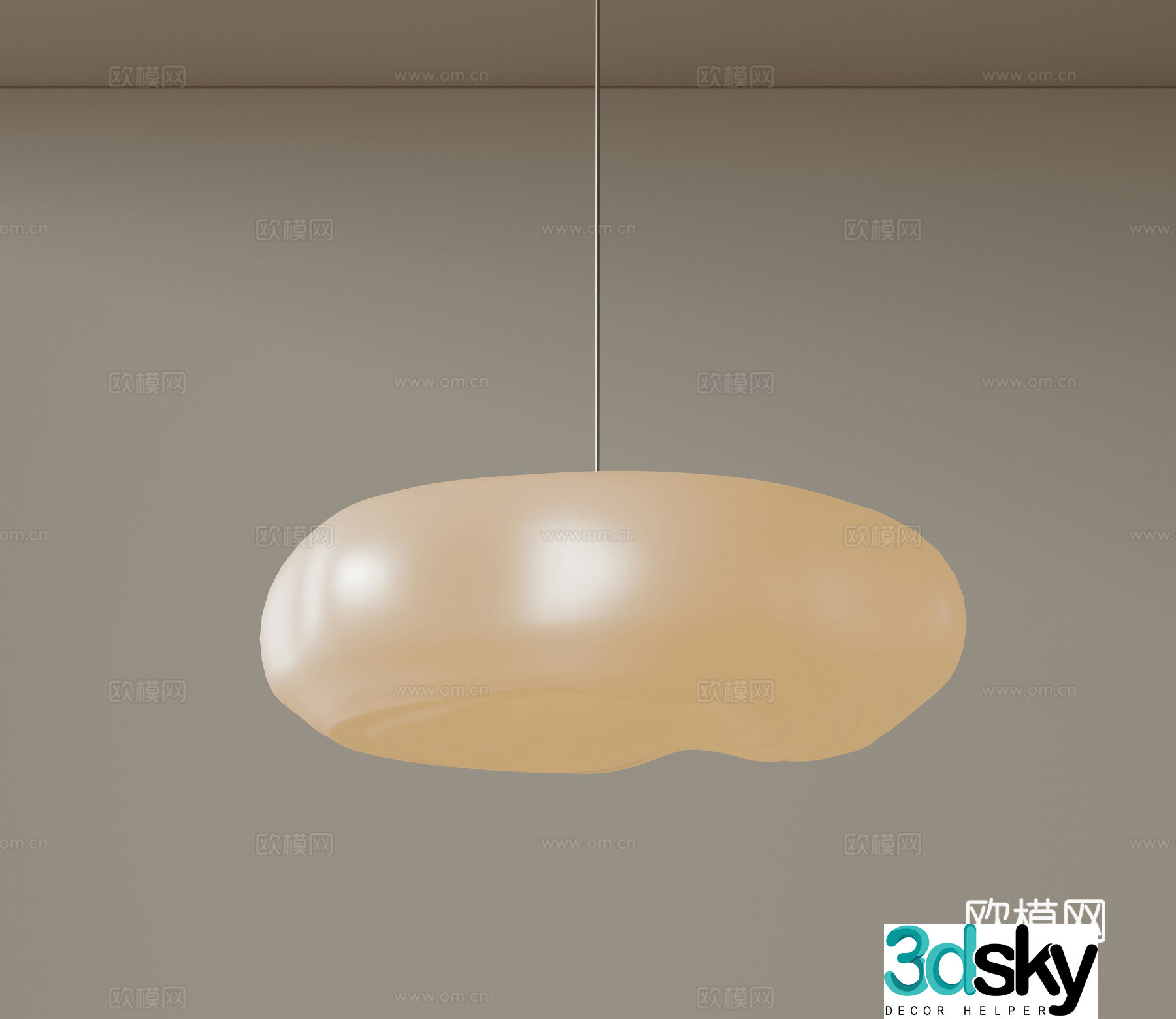 Modern medieval style chandeliers minimalist chandeliers Nordic simple chandeliers bedroom bedside chandeliers single head 3D model