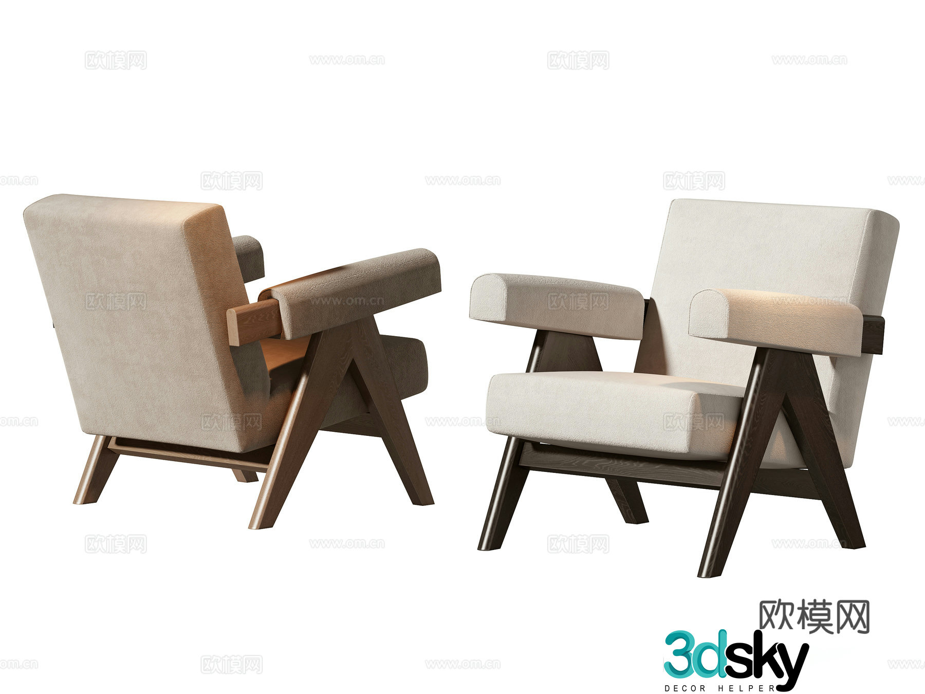 New Chinese casual chair 3D model