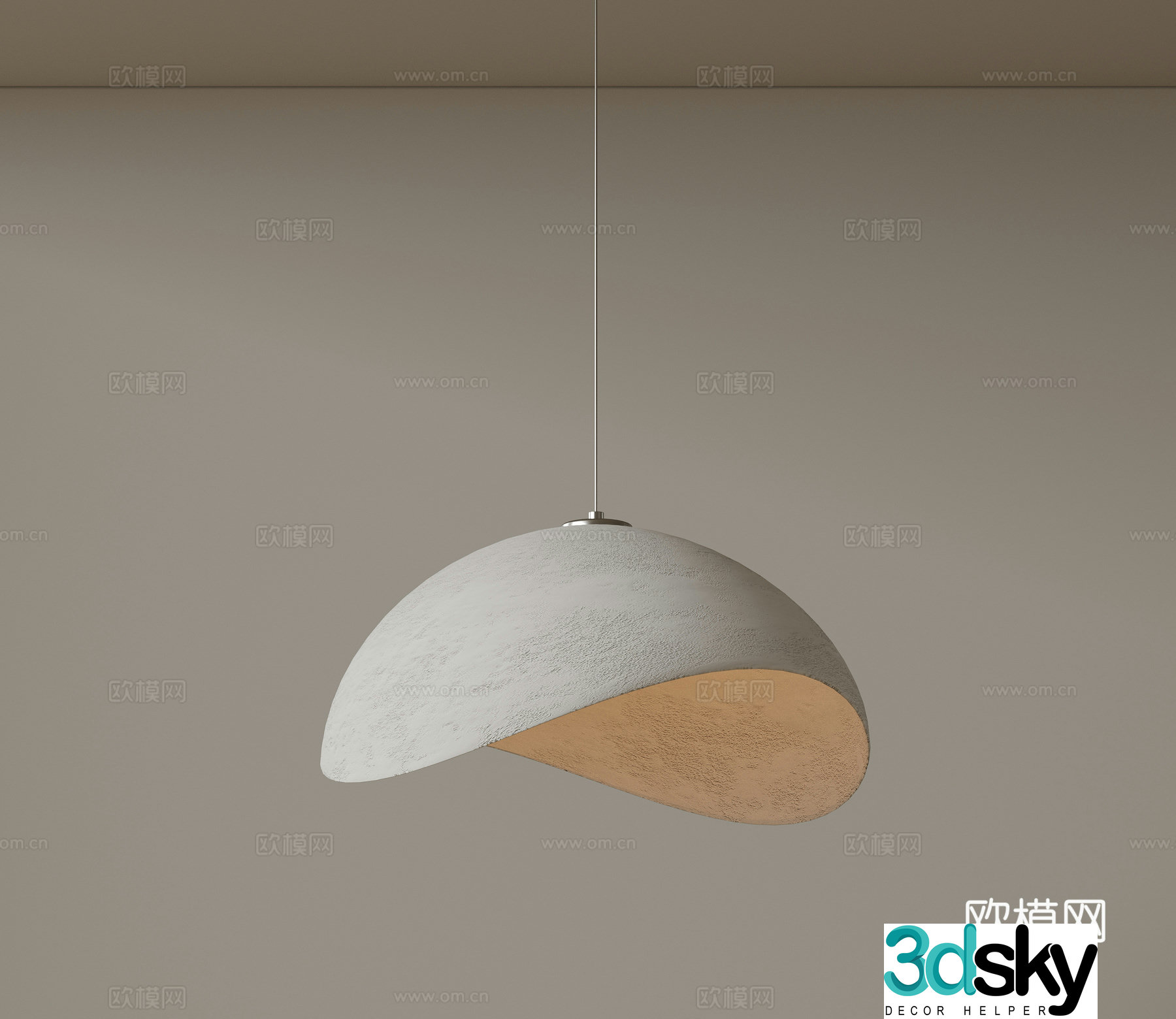 Modern medieval style chandeliers minimalist chandeliers Nordic simple chandeliers bedroom bedside chandeliers single head 3D model