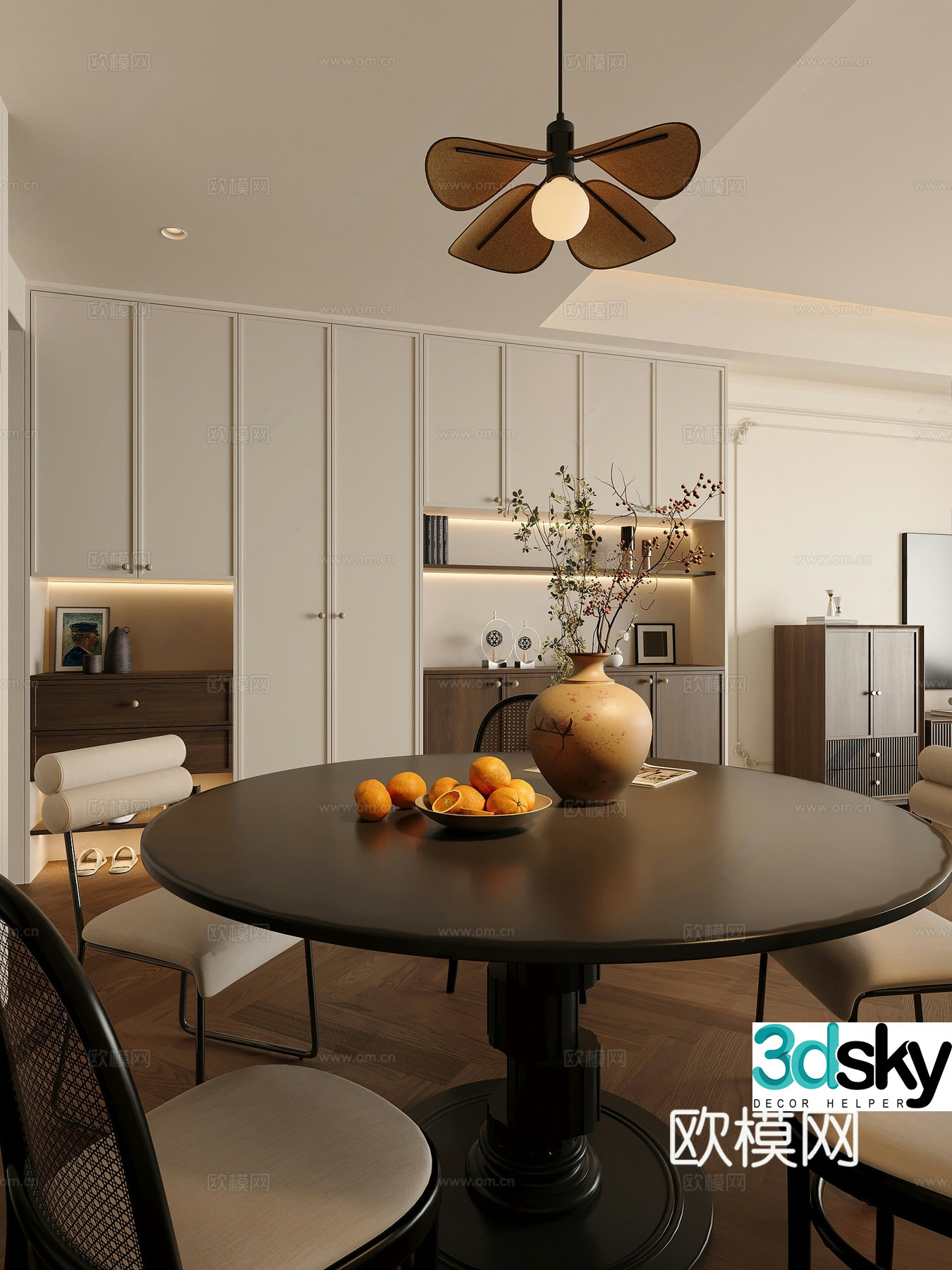 Medium cream home restaurant Medium style restaurant Medium style shoe cabinet Medium style sideboard Medium wine 3D model