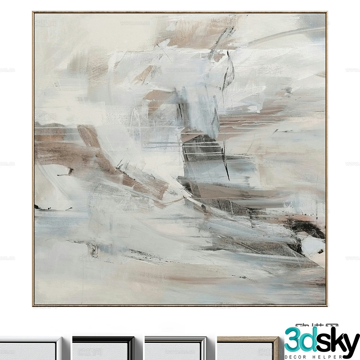 Abstract painting 3d model