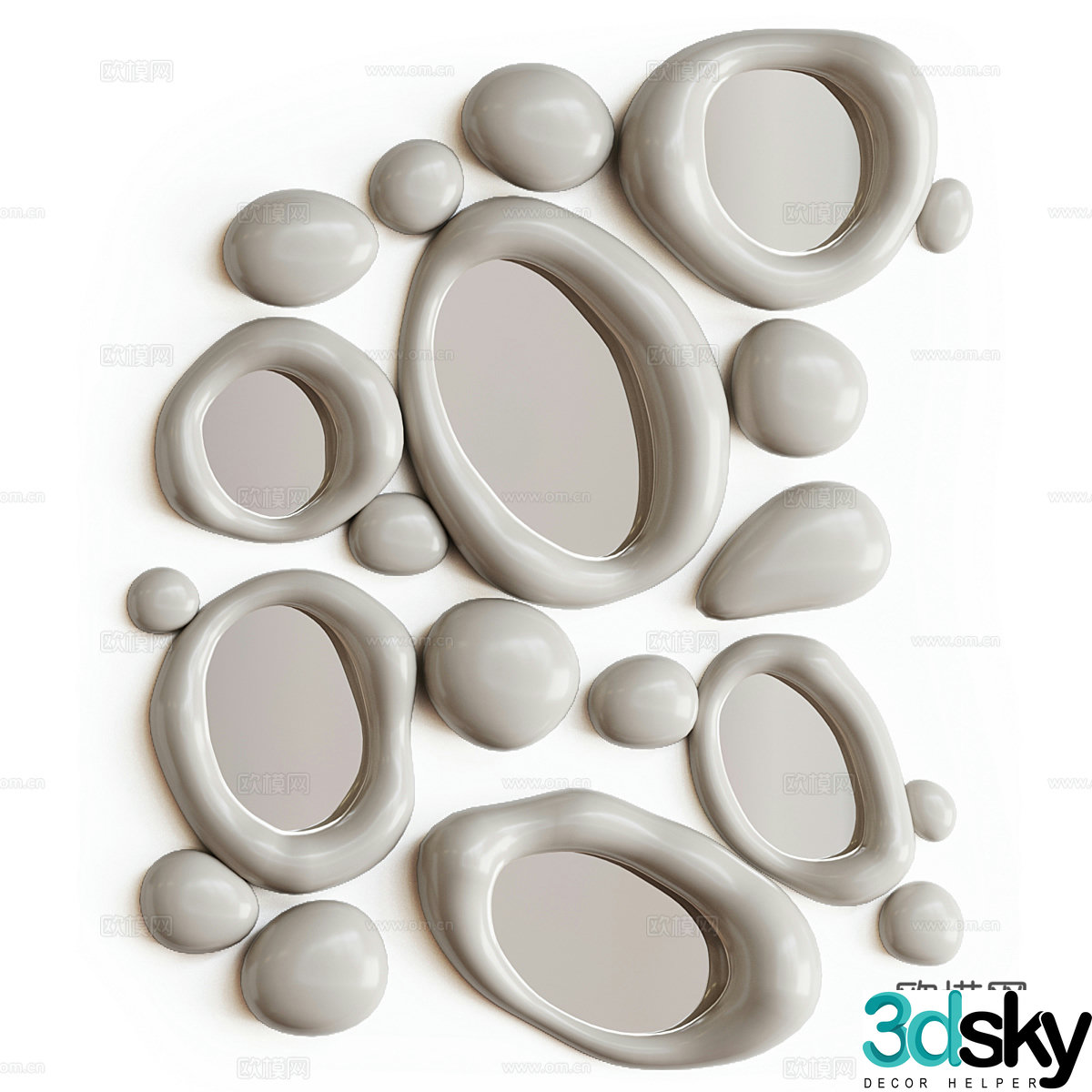 Wasabi decorative mirror 3d model