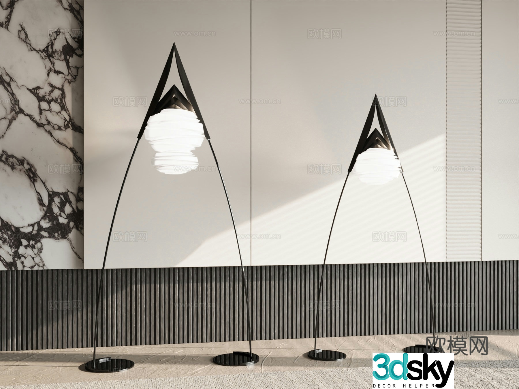 Modern simple floor lamp decorative lamp 3d model