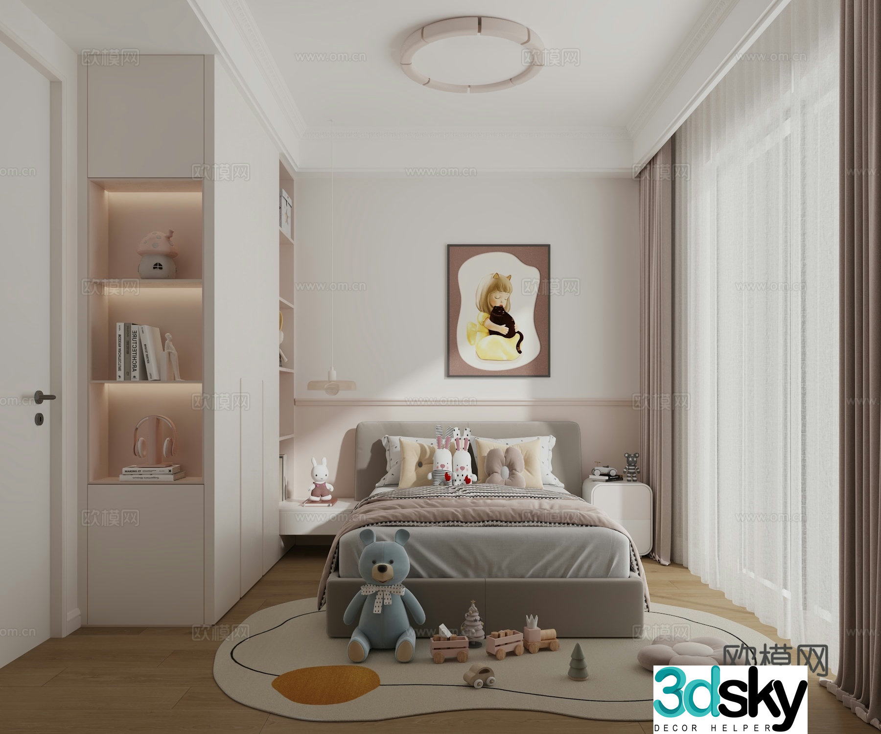 Modern children’s room 3d model