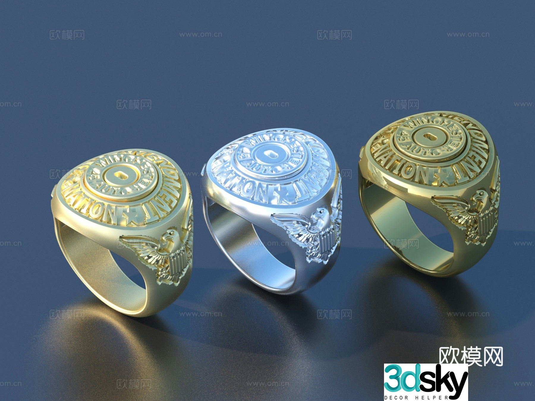 Ring Gold Ring Silver Ring Jewelry 3d Model