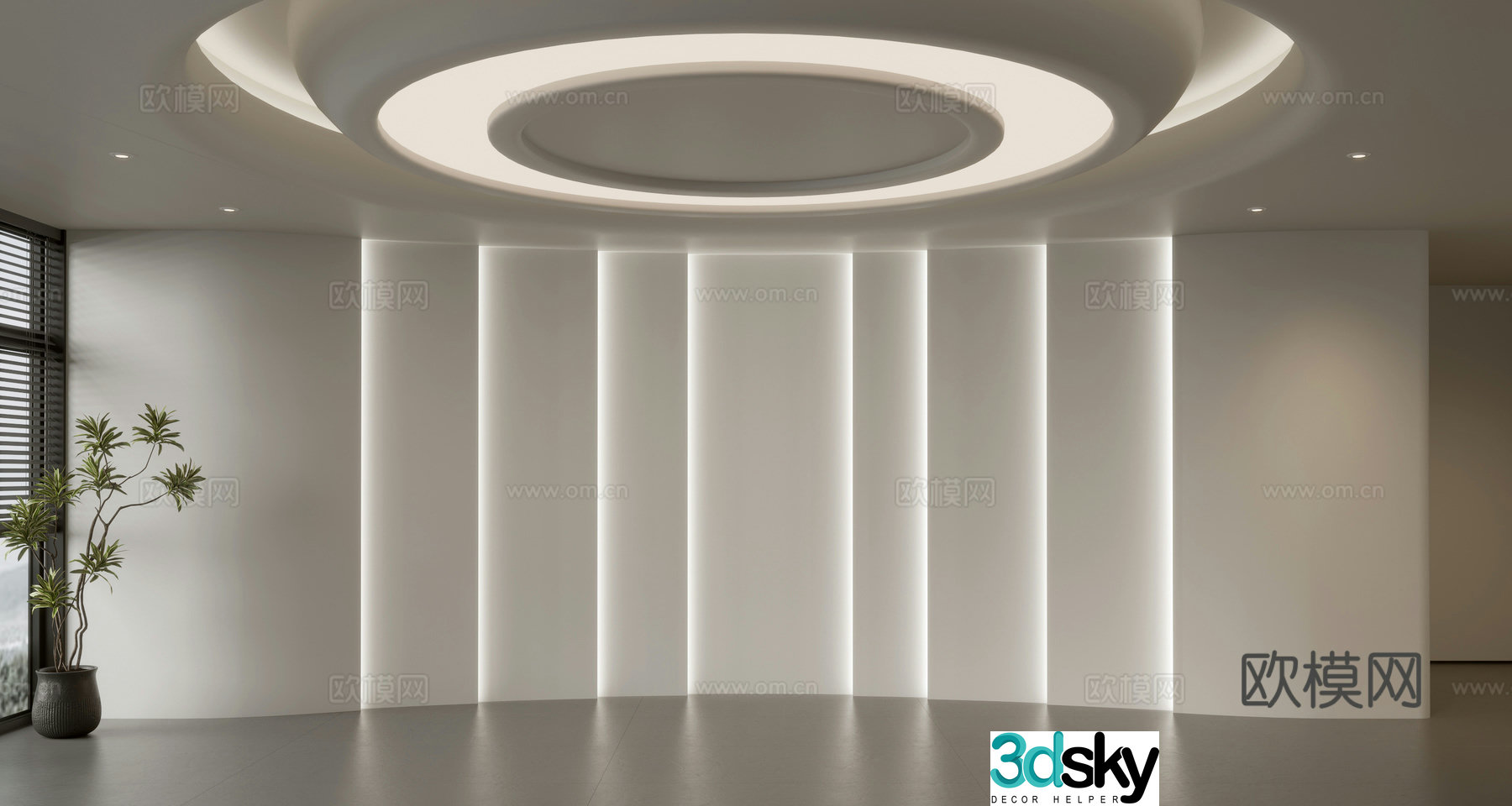 Modern front desk background wall Simple background wall Front desk reception area background wall Company front desk background wall 3d model