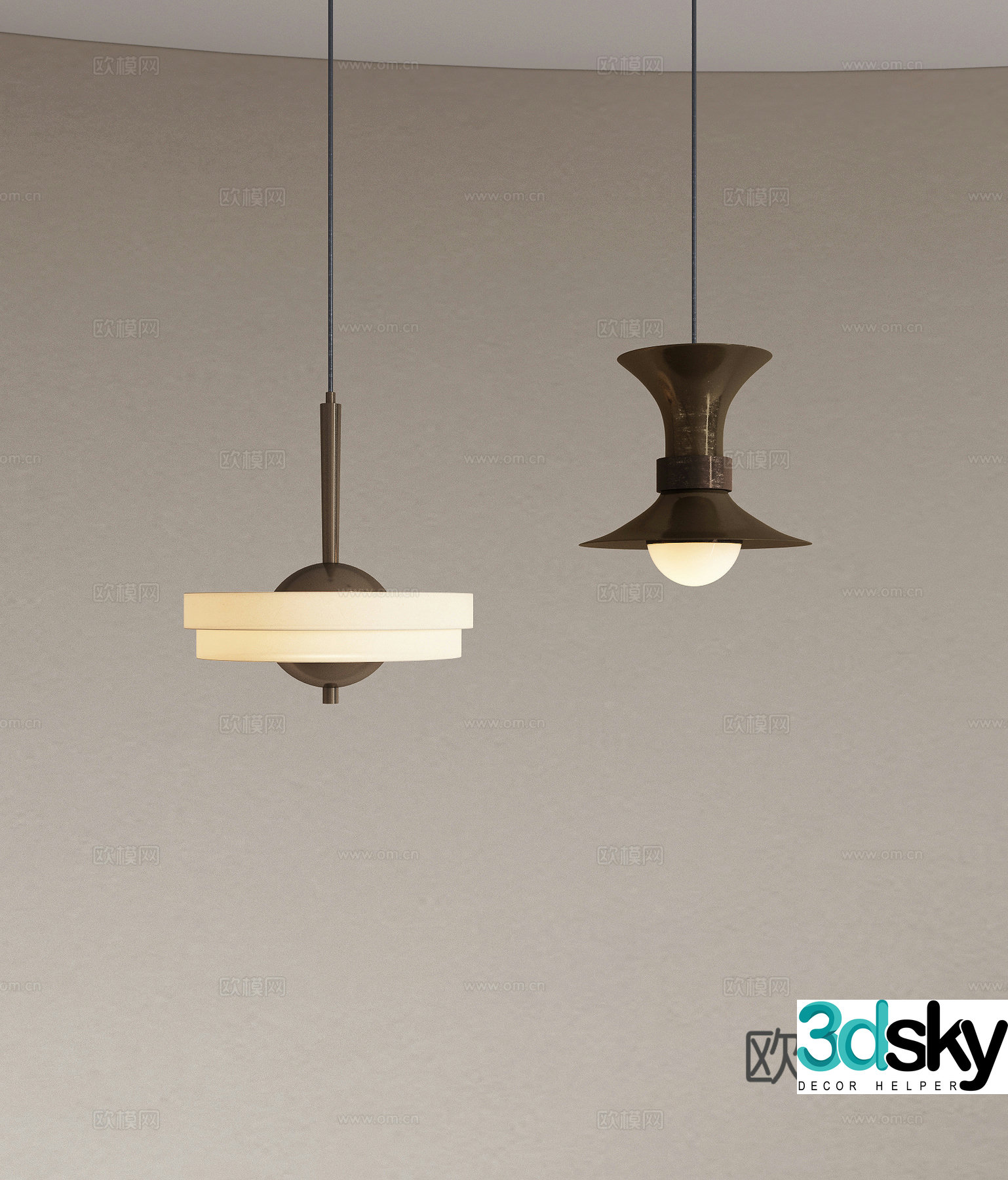 Modern metal chandeliers restaurant chandeliers bedside chandeliers light luxury chandeliers bar chandeliers 3D model