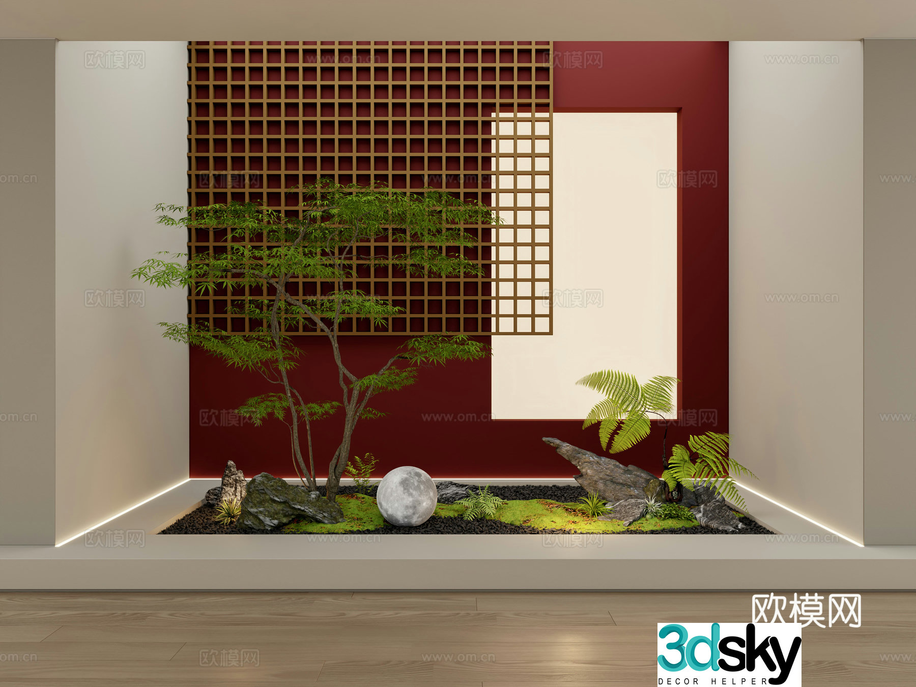 New Chinese landscape sketch 3D model