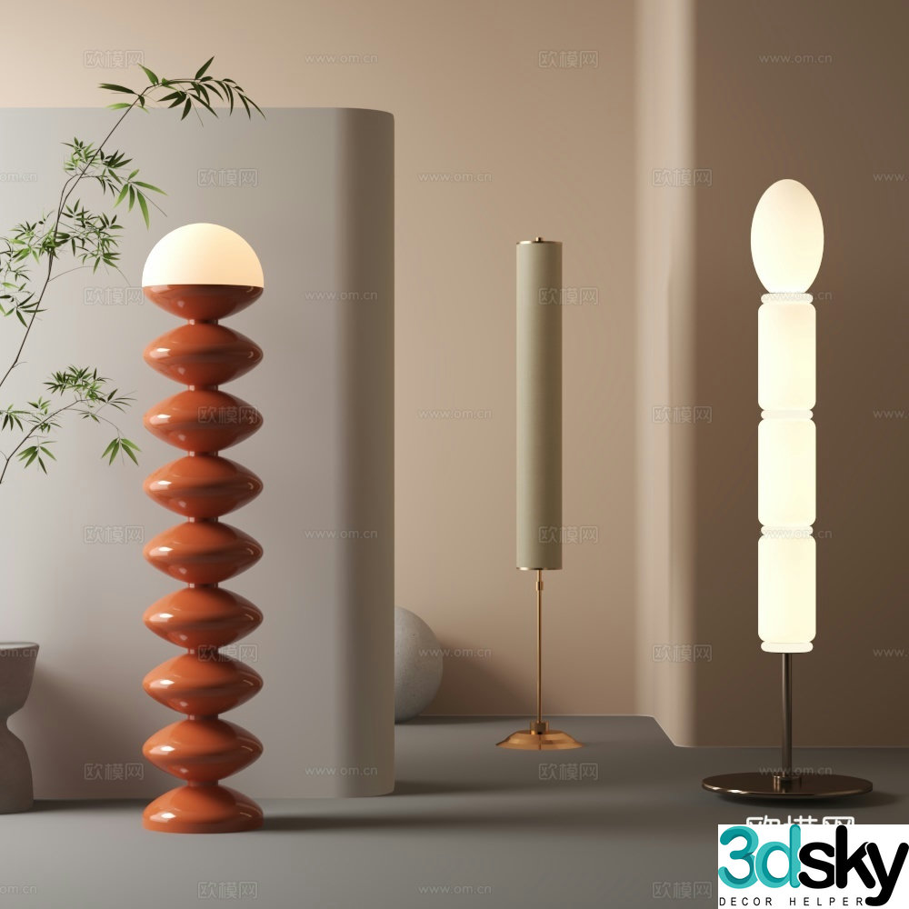 Modern floor lamp 3d model