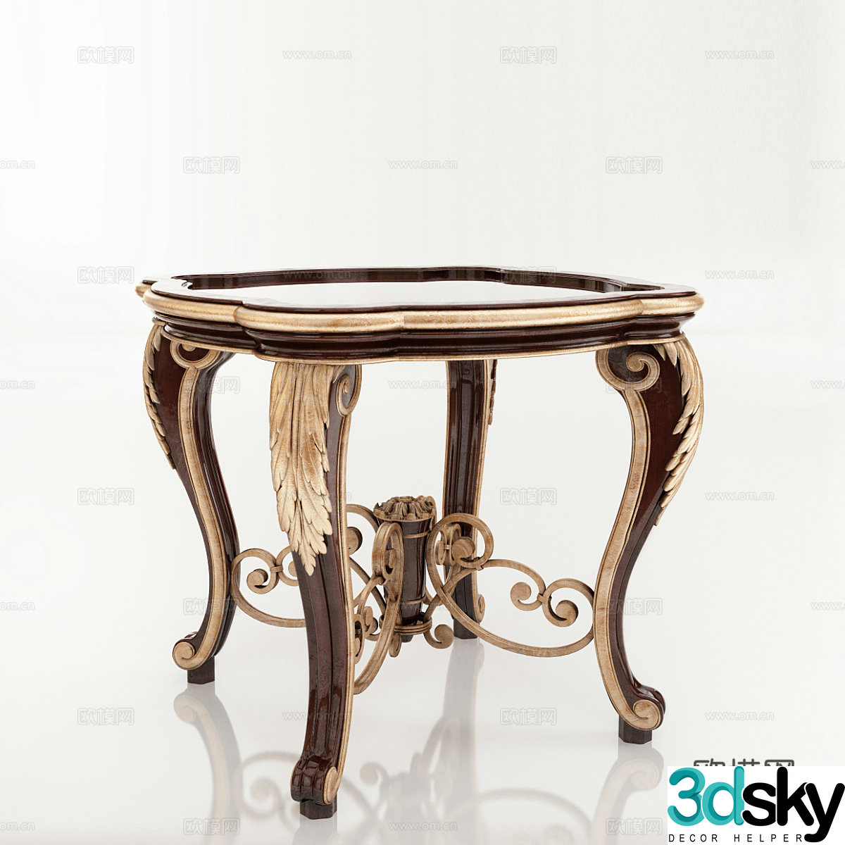 Marge Carson Ravenna Circular Side Table 3D Model