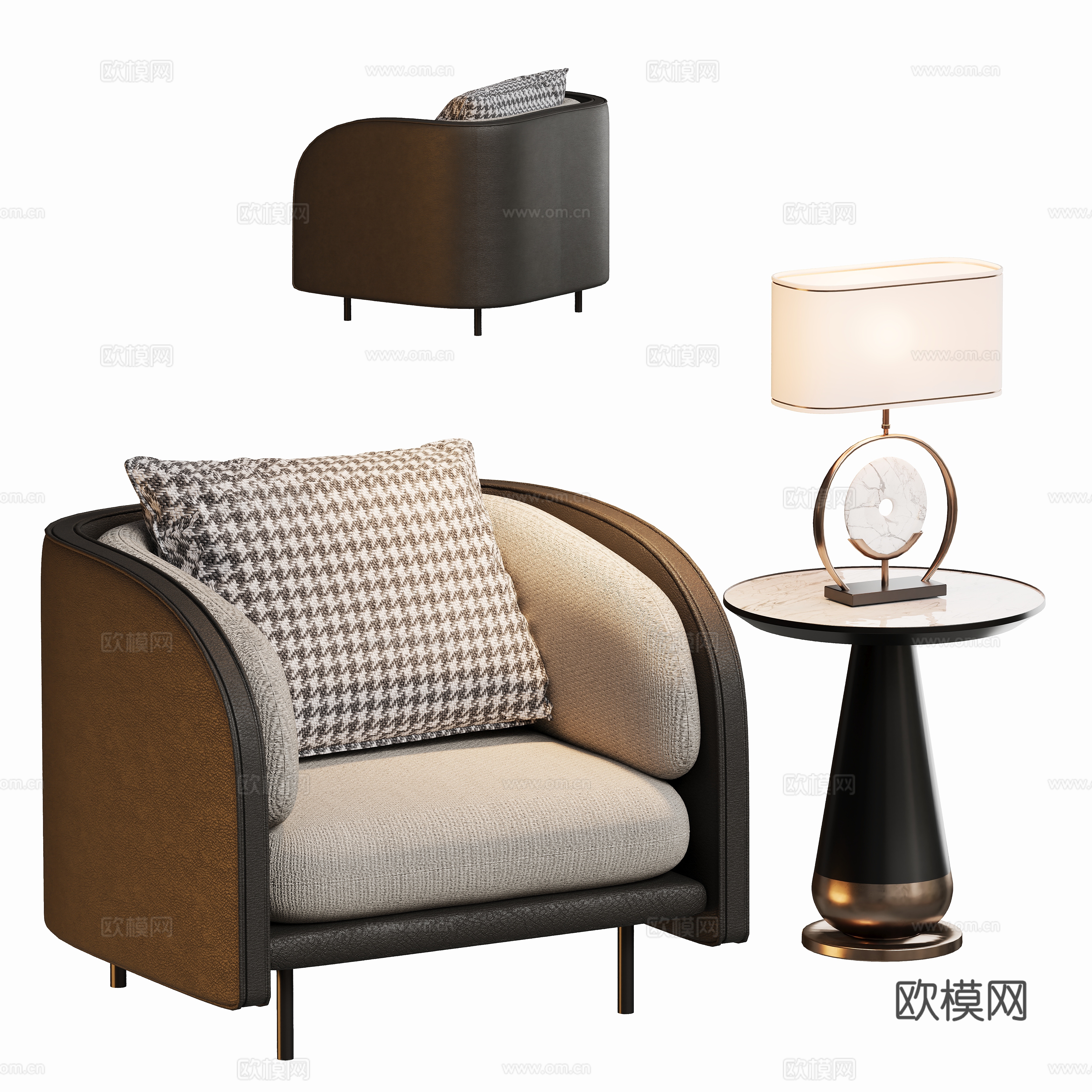 Modern casual chair sofa chair 3d model