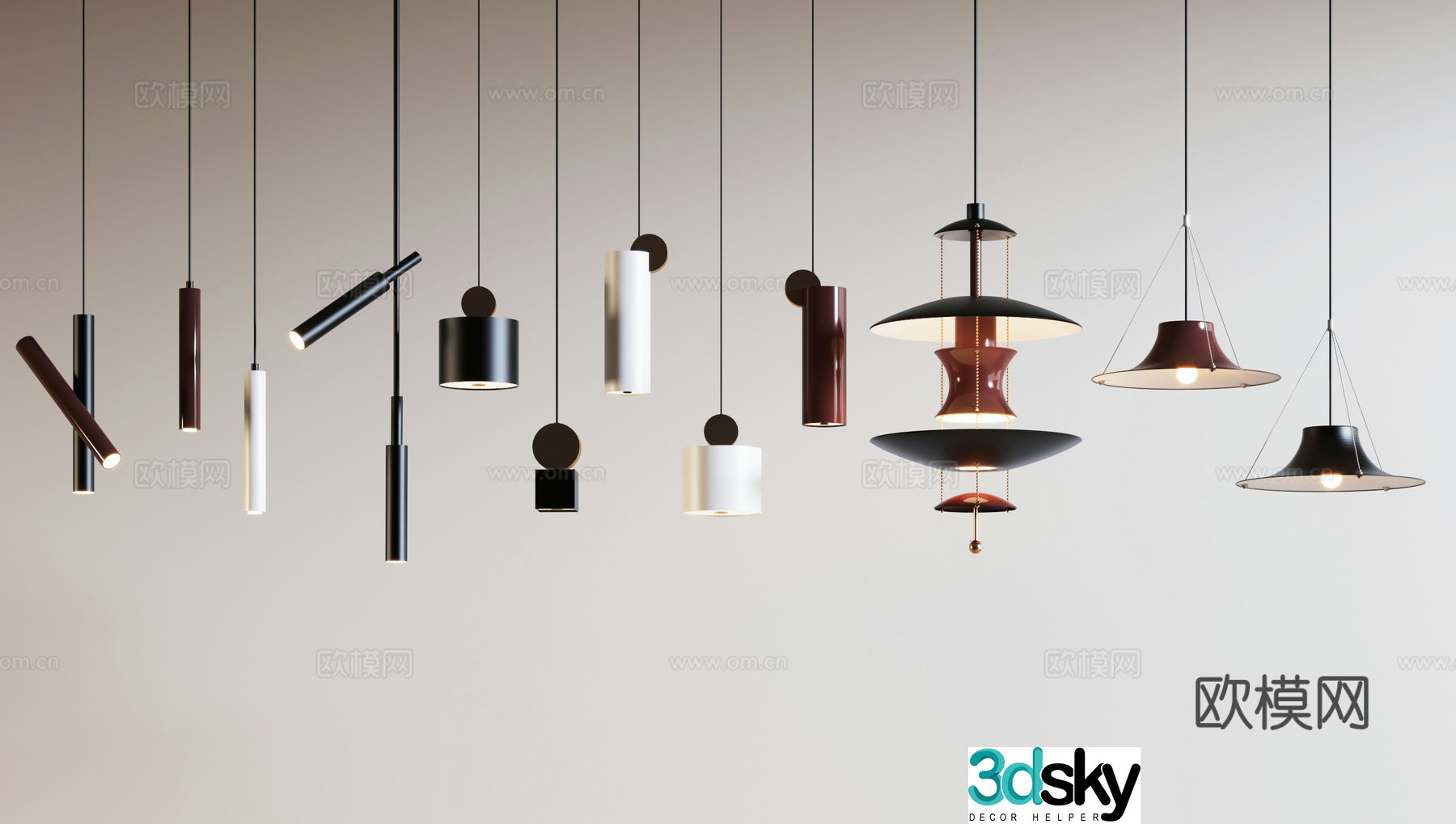 Modern Chandeliers Metal Chandeliers Light Luxury Chandeliers Bedside Chandeliers Small Chandeliers 3D Model