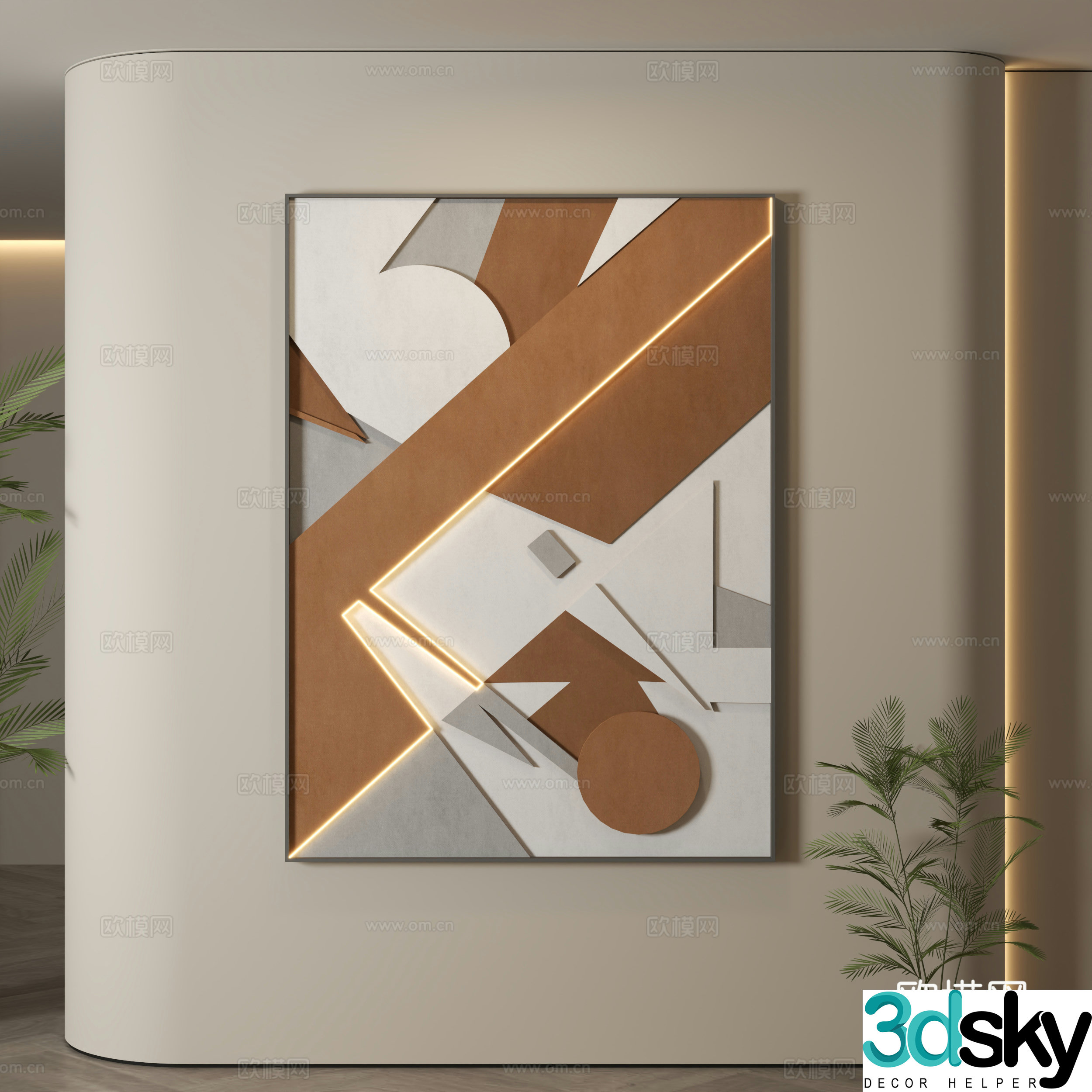 Modern decorative paintings Decorative paintings Modern hanging paintings Hanging paintings Simple hanging paintings 3D model