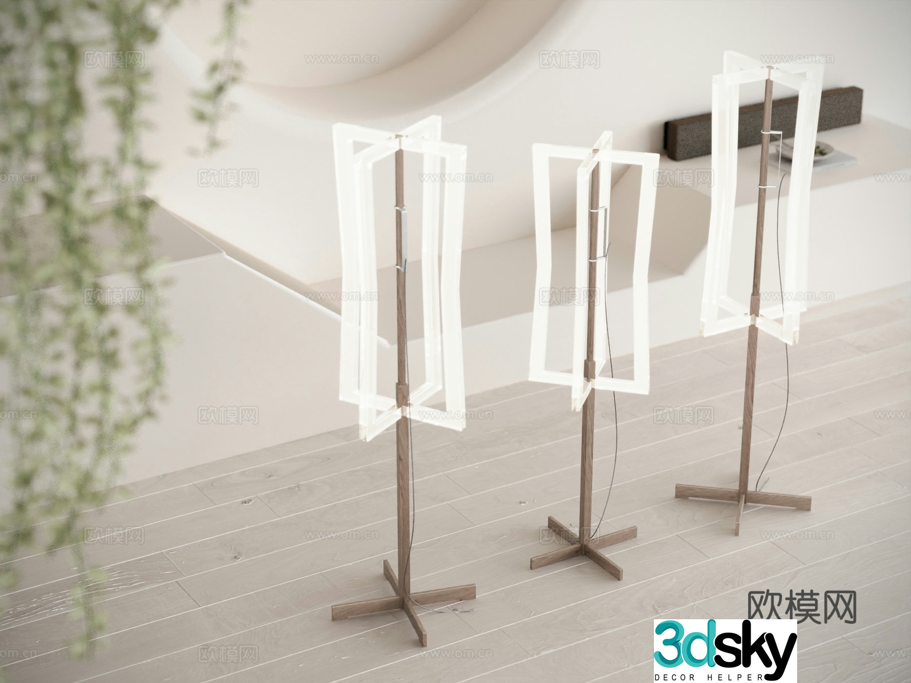 Modern simple floor lamp decorative lamp 3d model