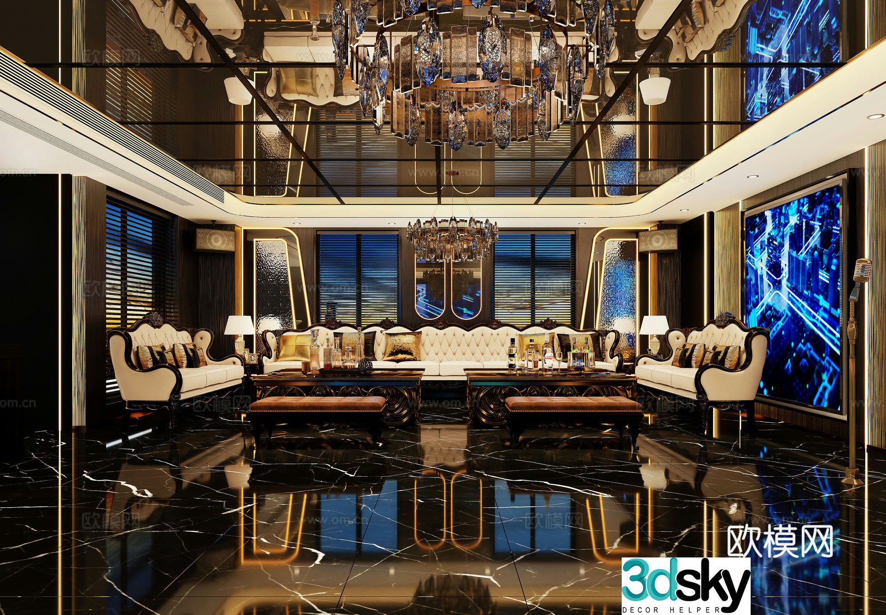 Modern luxury KTV3d model