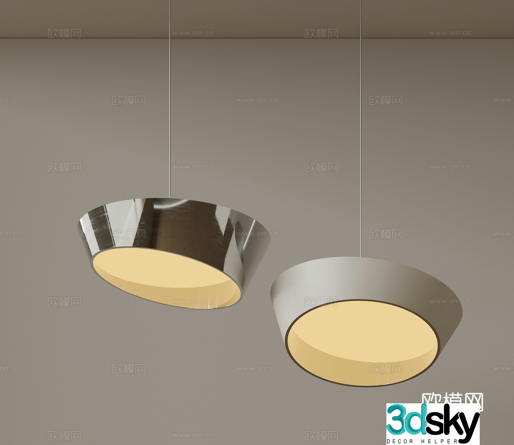 Modern medieval style chandeliers minimalist chandeliers Nordic simple chandeliers bedroom bedside chandeliers single head 3D model