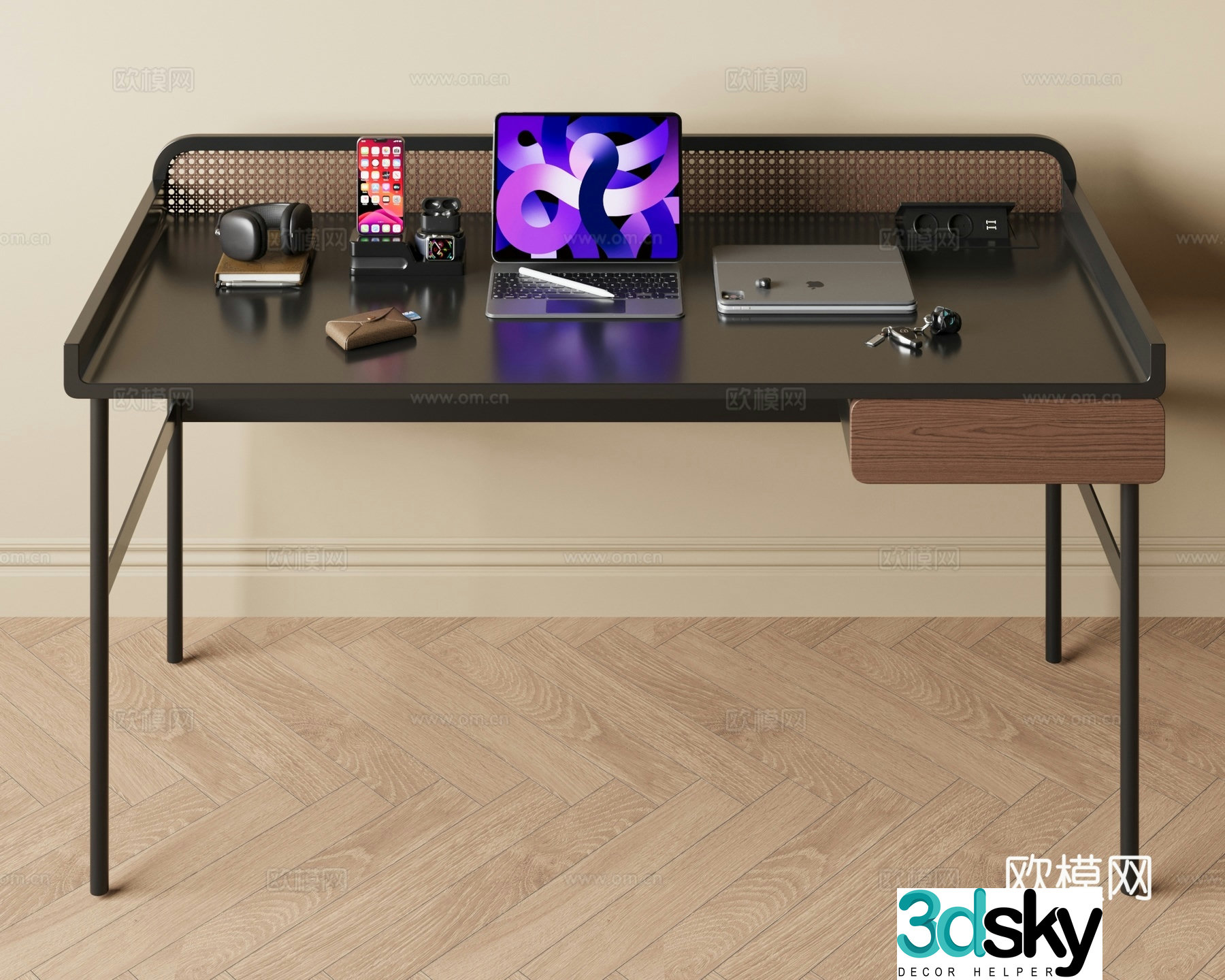 Modern desk 3d model