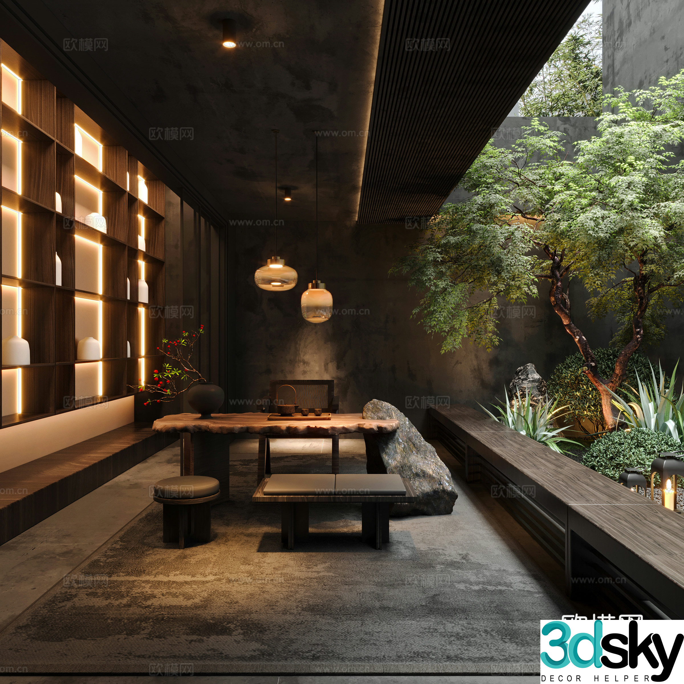 Patio tea room 3d model