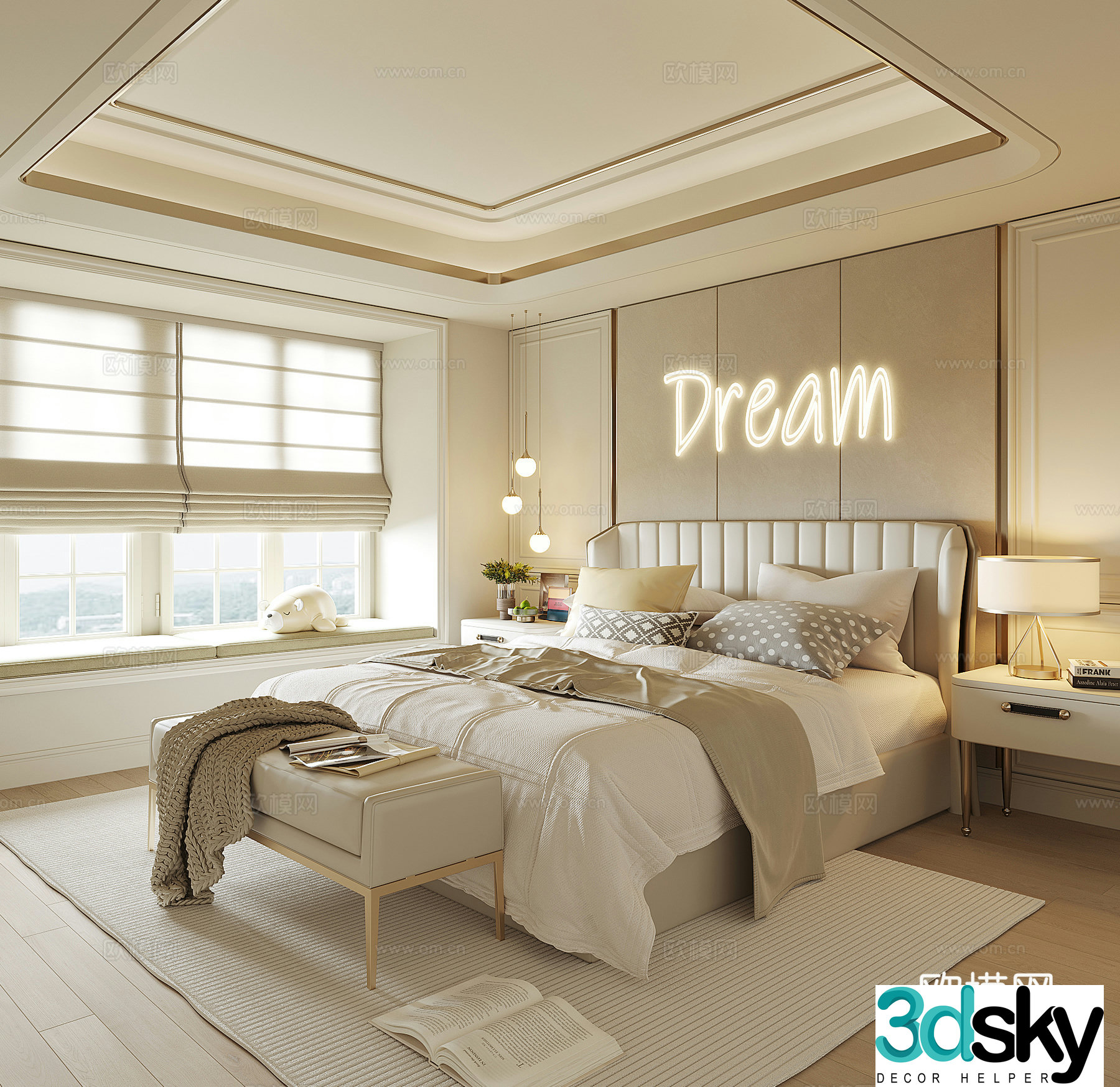 Modern children’s bedroom 3d model