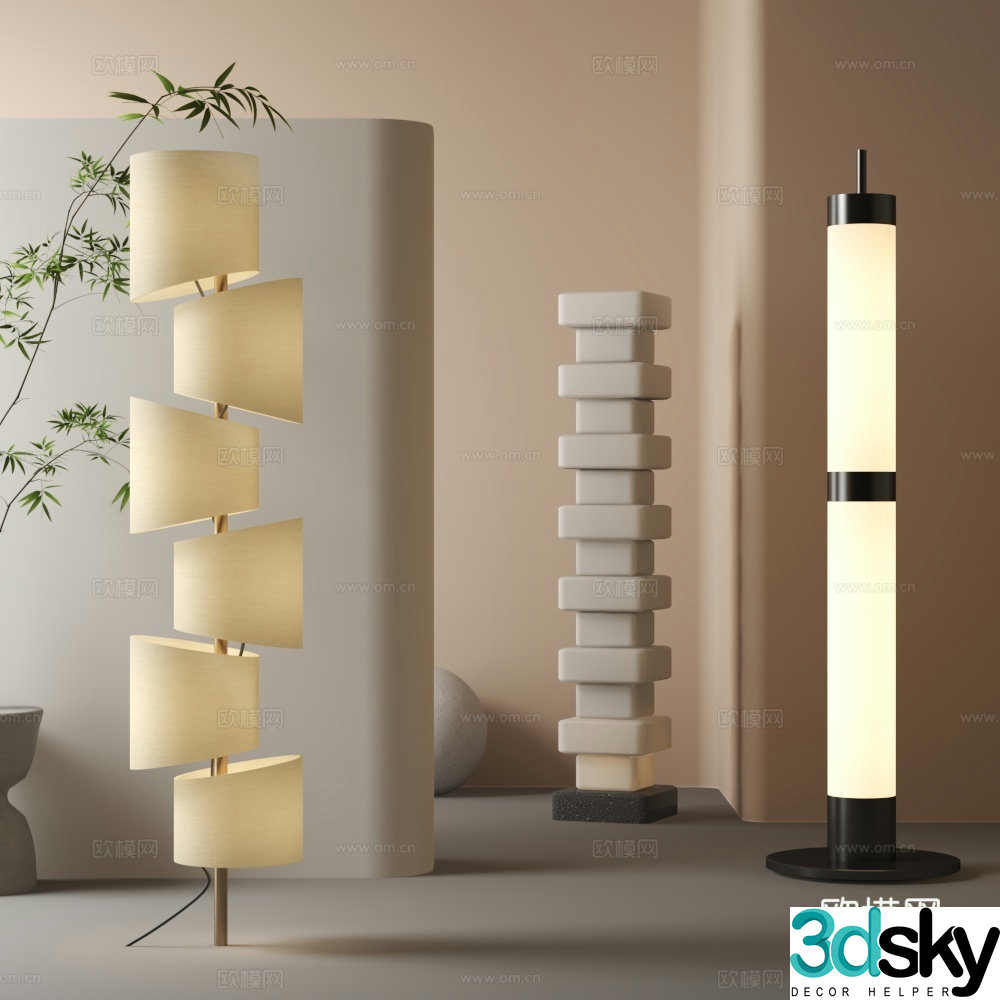 Modern floor lamp 3d model