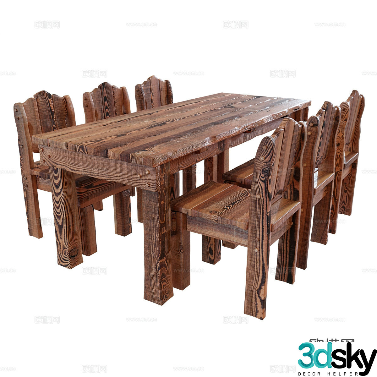 New Chinese style antique table and chair 3D model