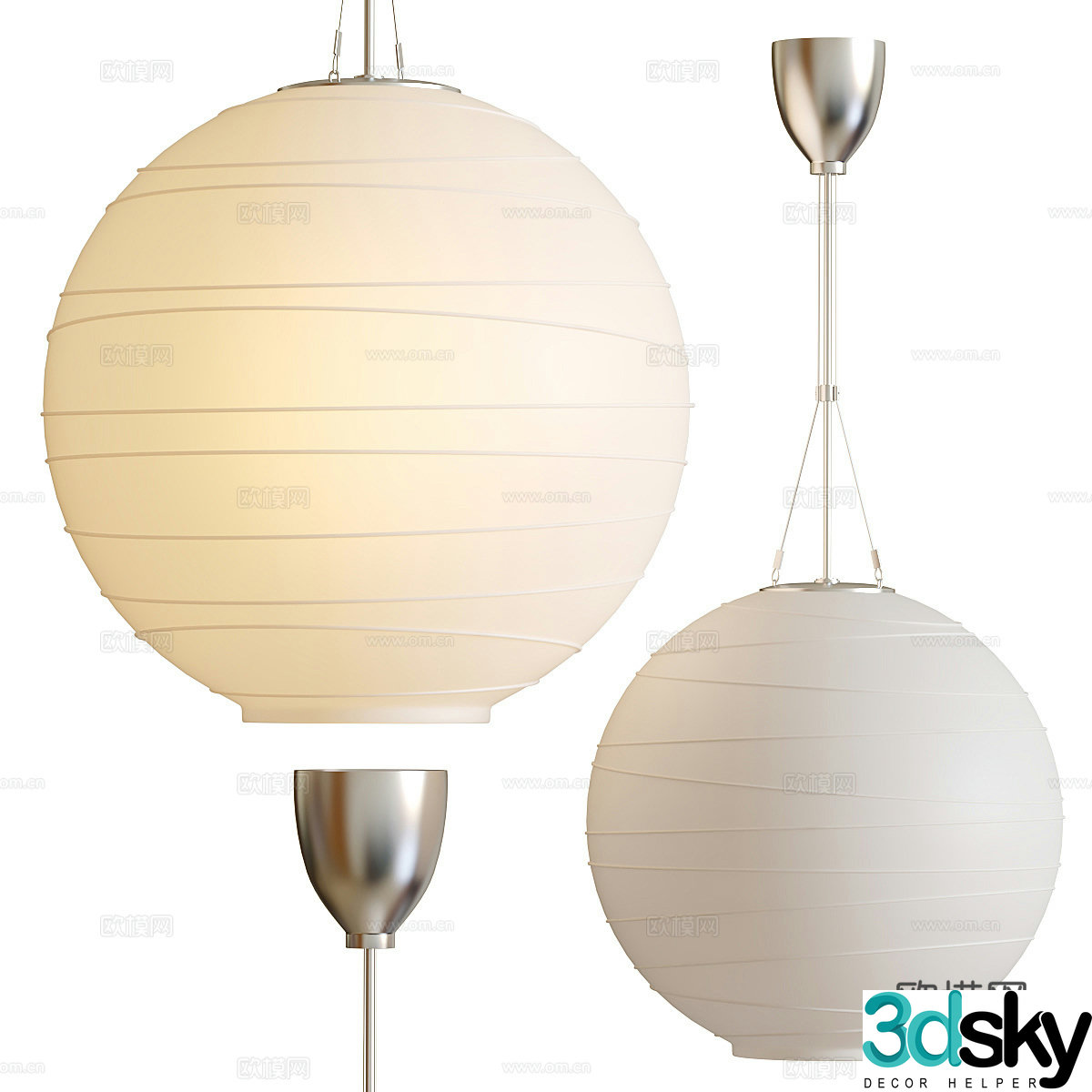 Modern Hailey spherical decorative chandelier 3d model