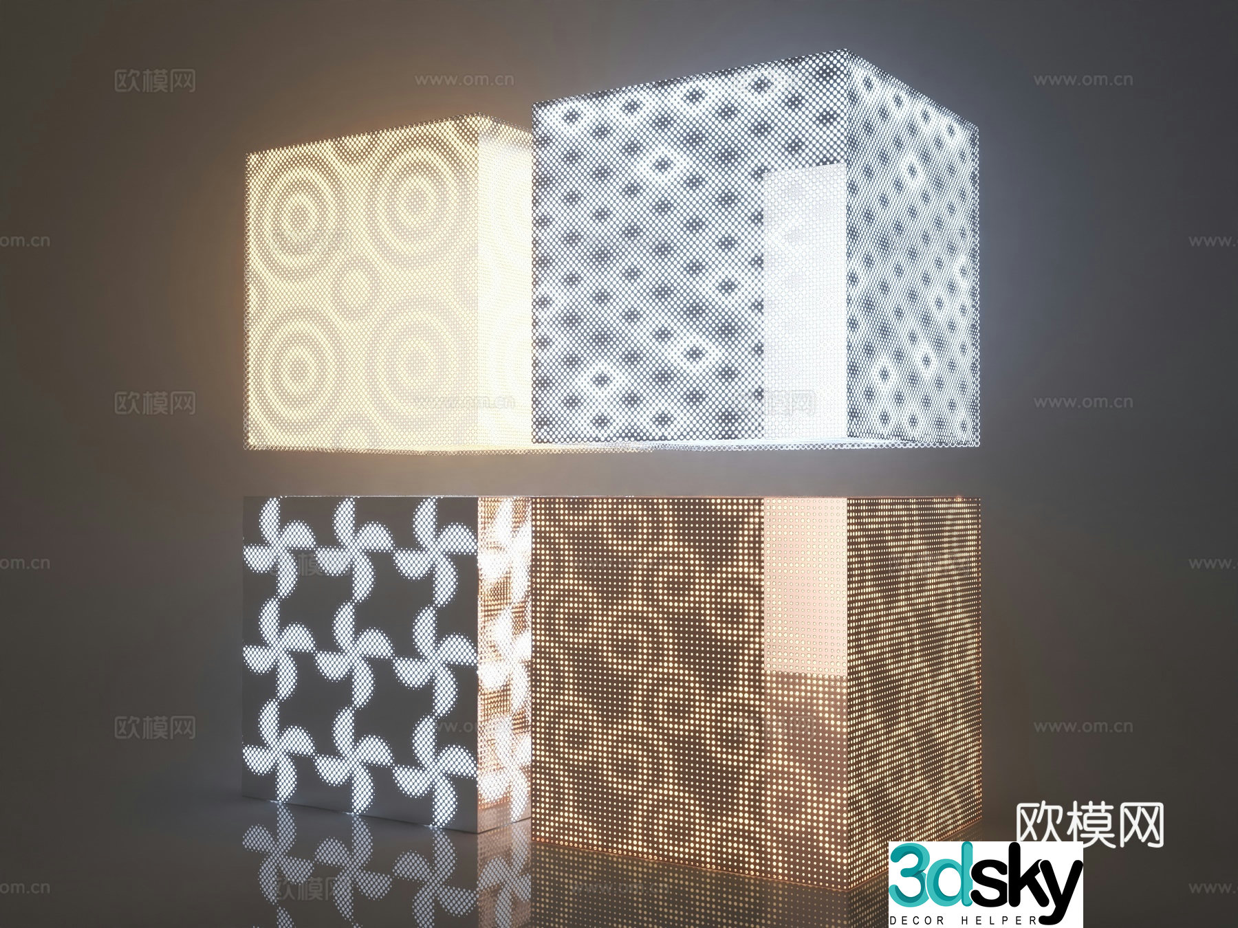 Simple punching plate seamless 2k3d model