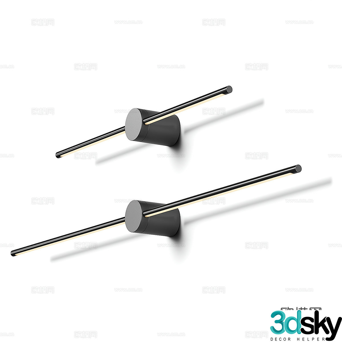 Modern Italian minimalist Ideal Lux Filo Ap Led wall lamp 3d model