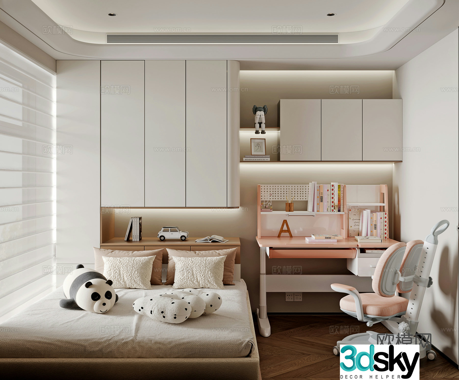 Modern tatami bedroom 3d model