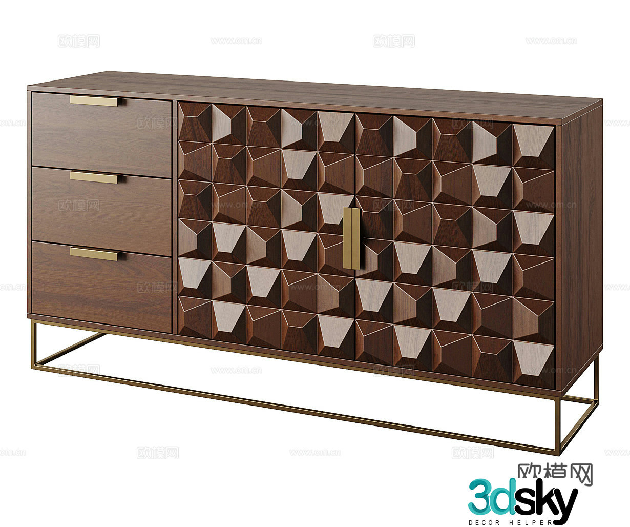 Middle-aged side cabinet solid wood side cabinet homestay side cabinet solid wood decorative cabinet storage cabinet storage cabinet 3d model