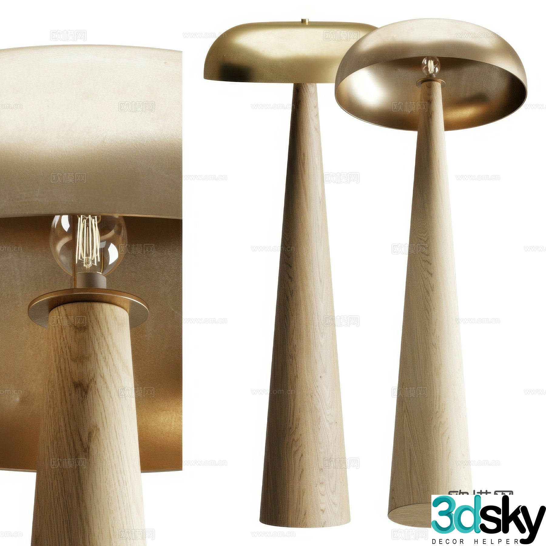 New Chinese light luxury Griffin floor lamp 3D model