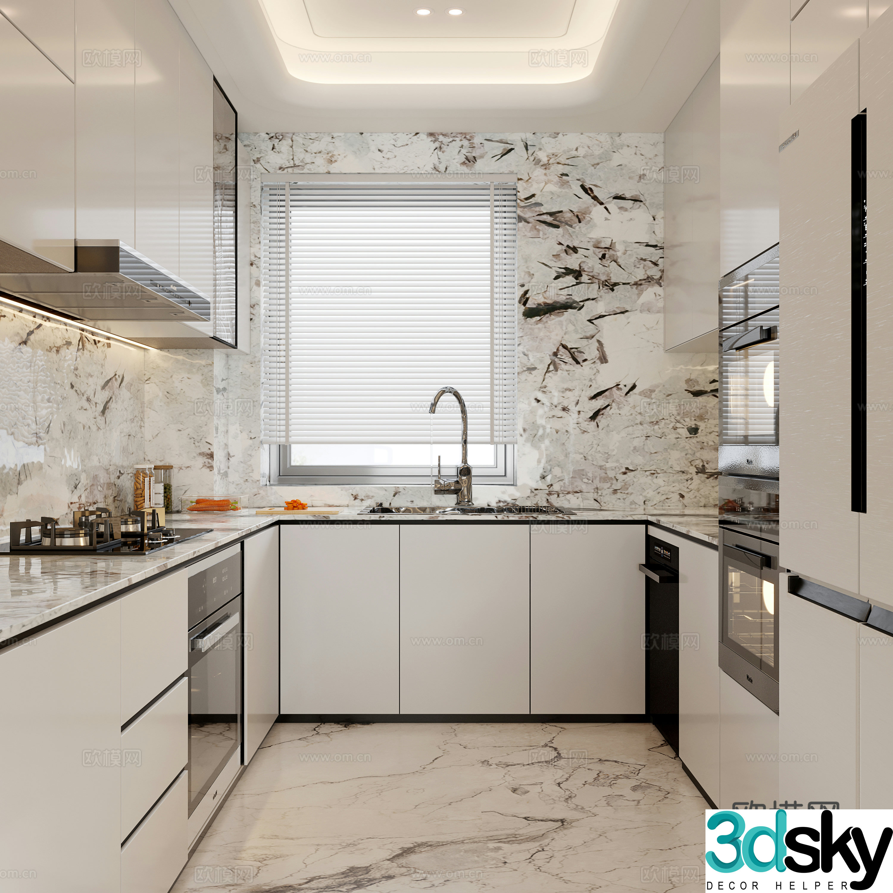 Modern kitchen 3d model