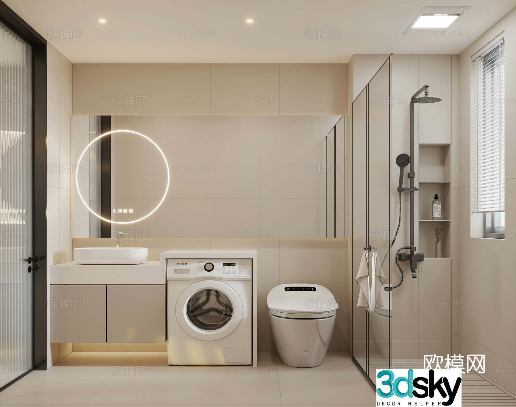 Modern bathroom 3d model
