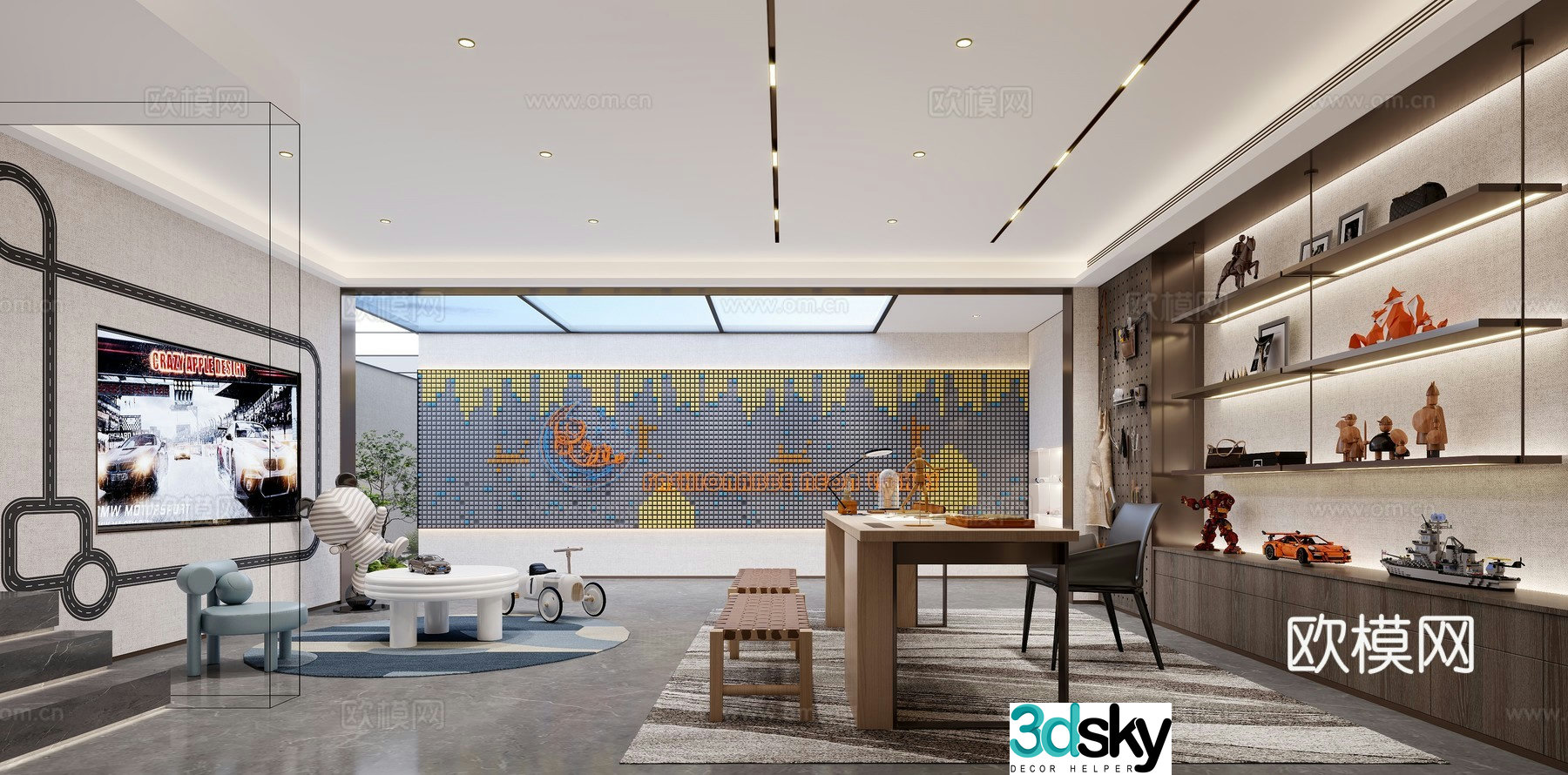 Villa children’s entertainment area 3D model