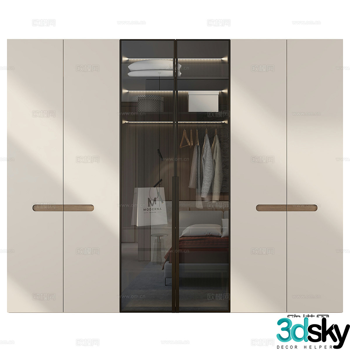 Modern minimalist wardrobe 3d model